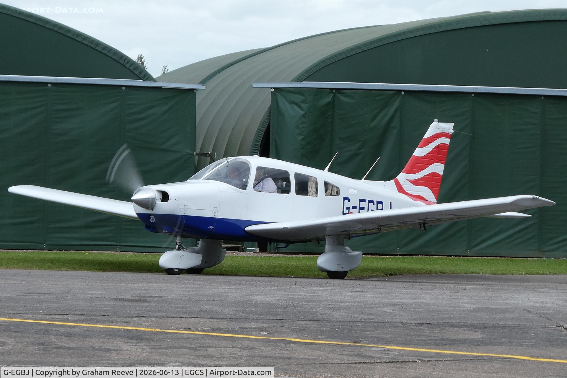 G-EGBJ, 1980 Piper PA-28-161 Cherokee Warrior II, c/n 28-8116061, About to depart from Sturgate.