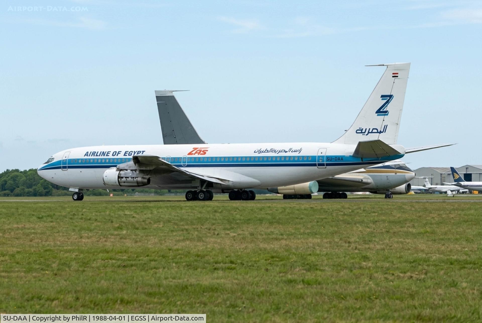 SU-DAA, 1968 Boeing 707-328C, c/n 19916 l/n 762, SU-DAA 1968 B707-320C ZAS STN
