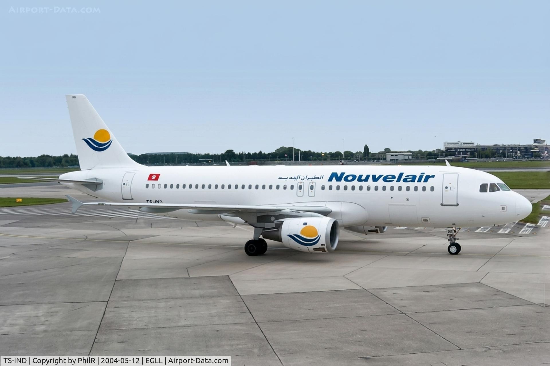 TS-IND, 1992 Airbus A320-212, c/n 348, TS-IND 1992 A320-200 Nouvelair LHR 