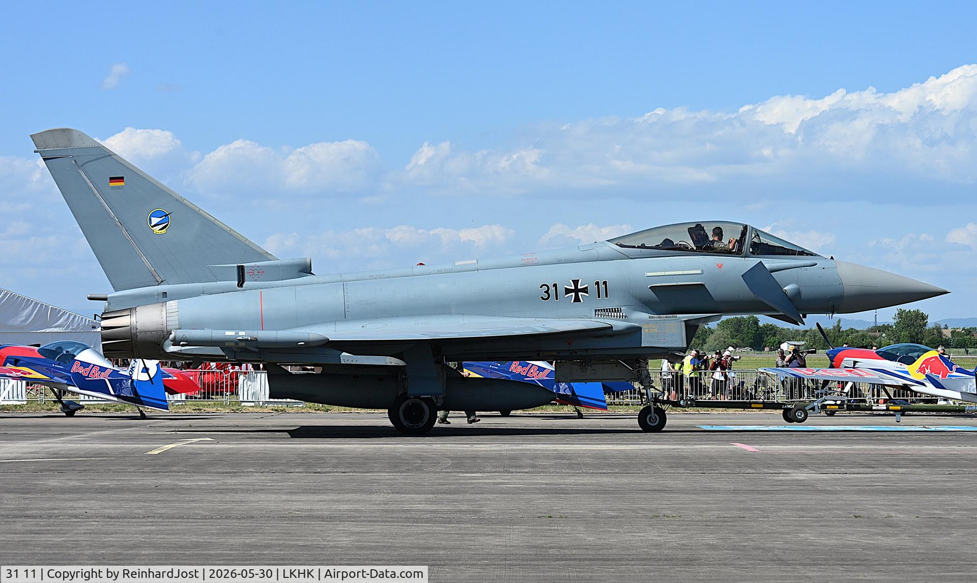 31 11, 2014 Eurofighter EF-2000 Typhoon S, c/n GS087, During the Airshow 2026 at Hradec Kralove, Czech Republic