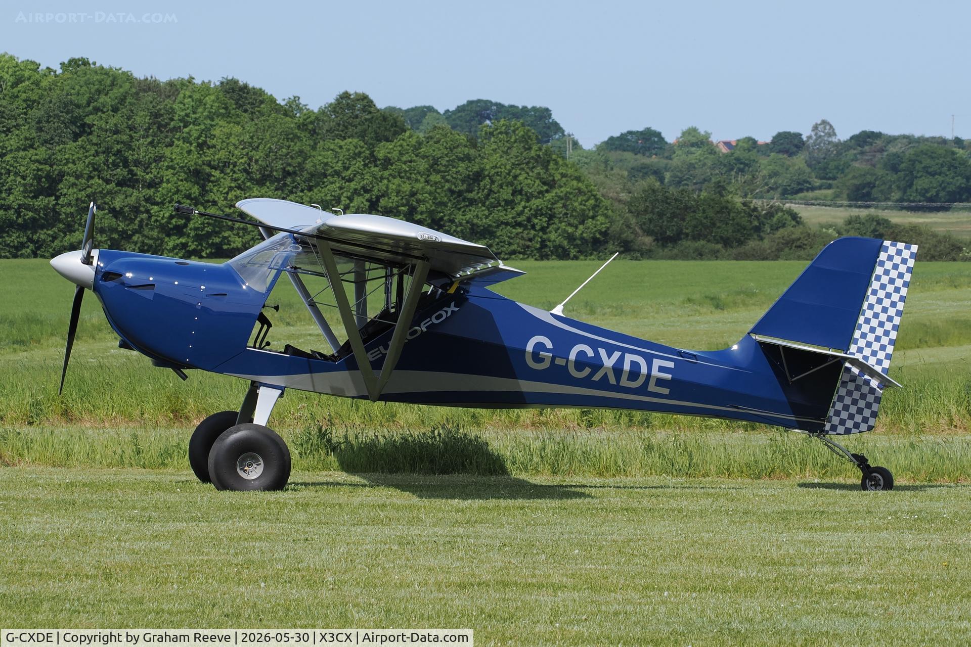 G-CXDE, 2025 EuroFox Aviation EuroFox 2K, c/n 72925, Parked at Northrepps.