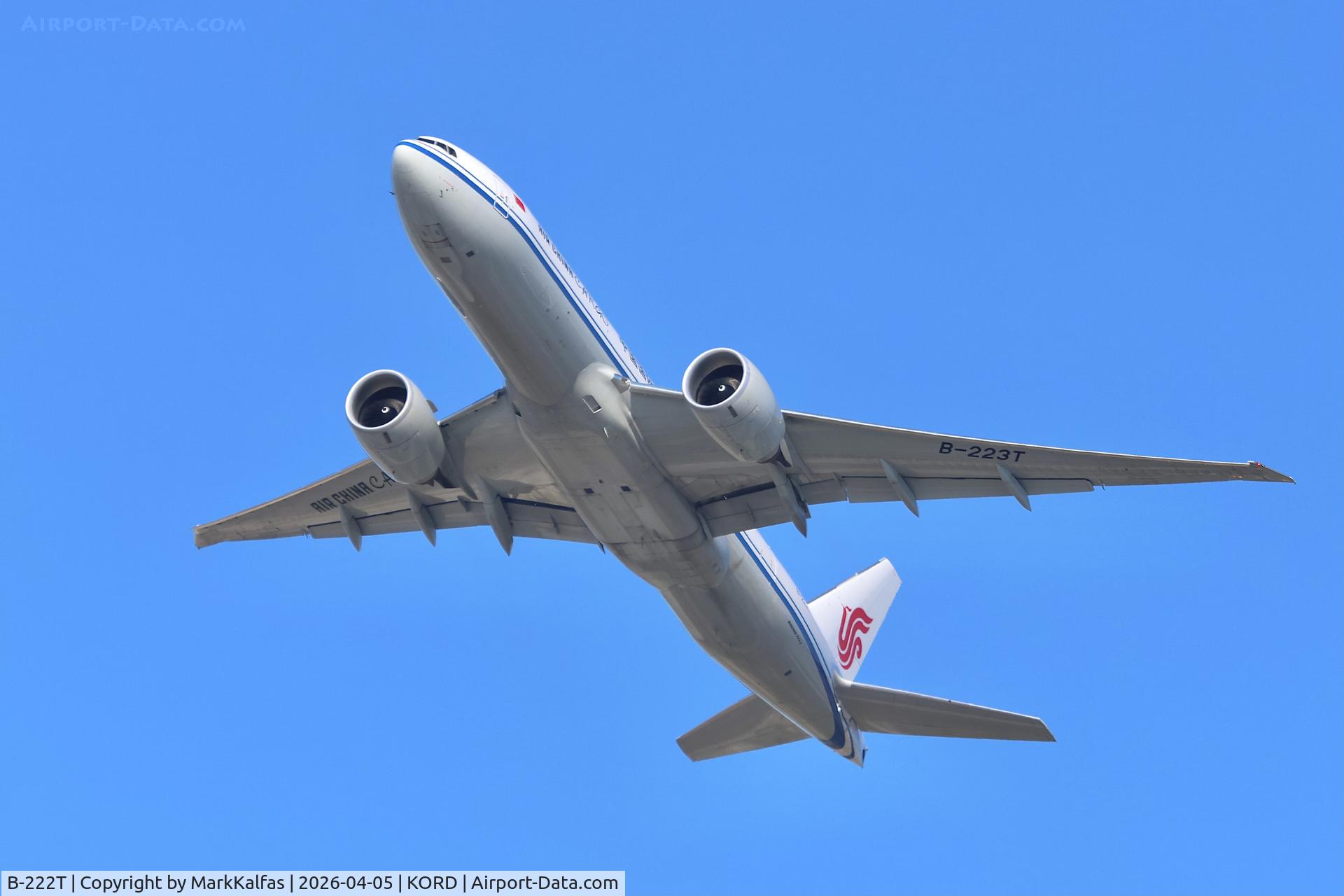 B-222T, , B77L Air China Cargo Boeing 777-200LR B-222T departing 28R KORD