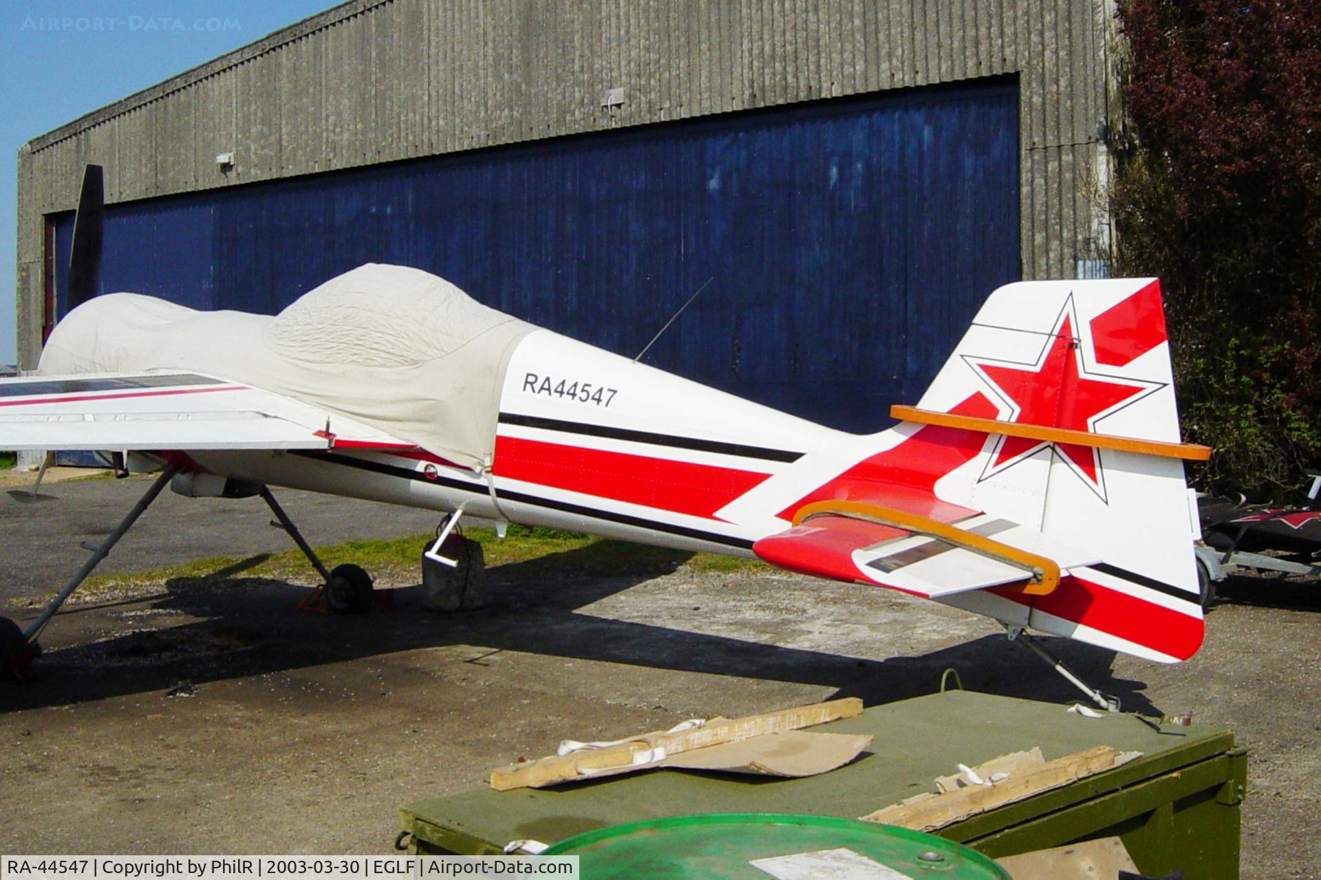RA-44547, 1993 Tupolev Tu-204-100, c/n 1450741364011, RA44547 2000 Technoavia SP-55M White Waltham 30.03.03(1).jpg
