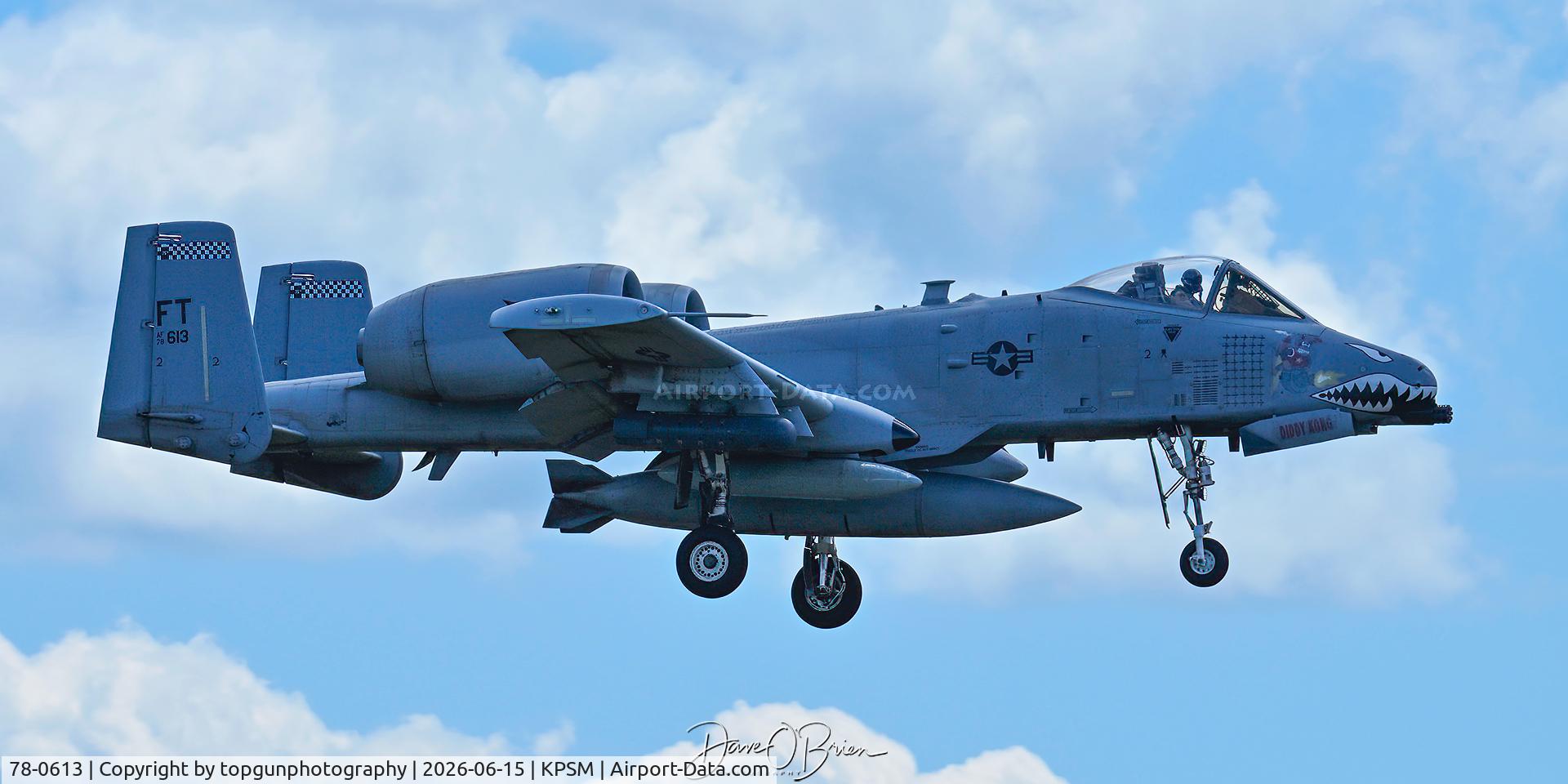 78-0613, 1978 Fairchild Republic A-10C Thunderbolt II, c/n A10-0233, TABOR14 landing RW34