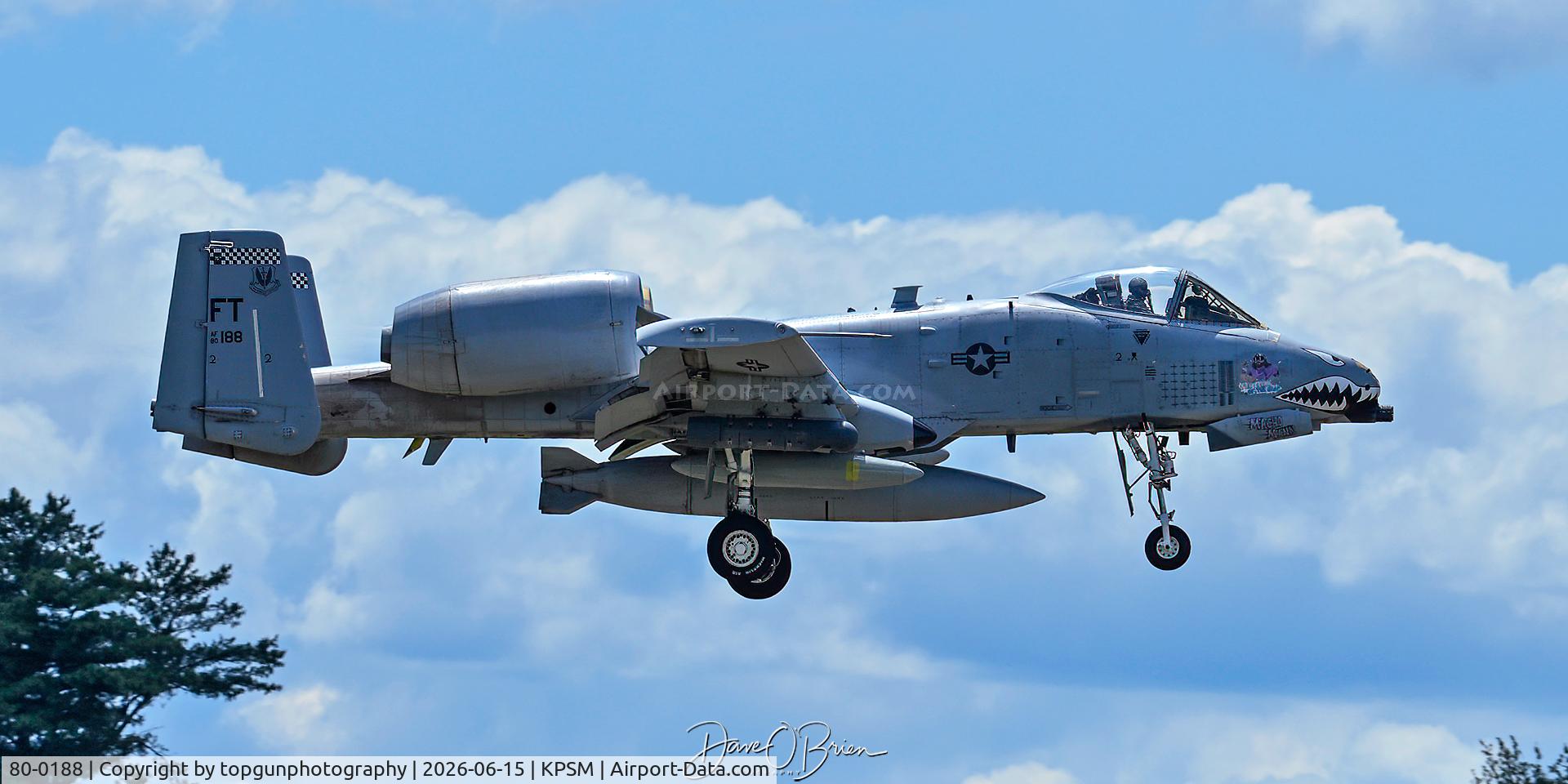 80-0188, 1980 Fairchild Republic A-10C Thunderbolt II, c/n A10-0538, TABOR21