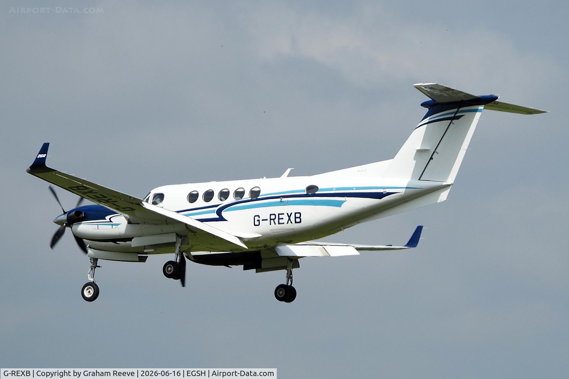 G-REXB, 2022 Beech B200GT Super King Air King Air, c/n BY-427, Landing at Norwich.