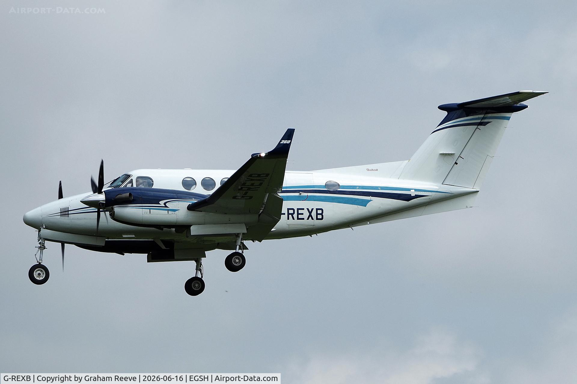 G-REXB, 2022 Beech B200GT Super King Air King Air, c/n BY-427, Landing at Norwich.
