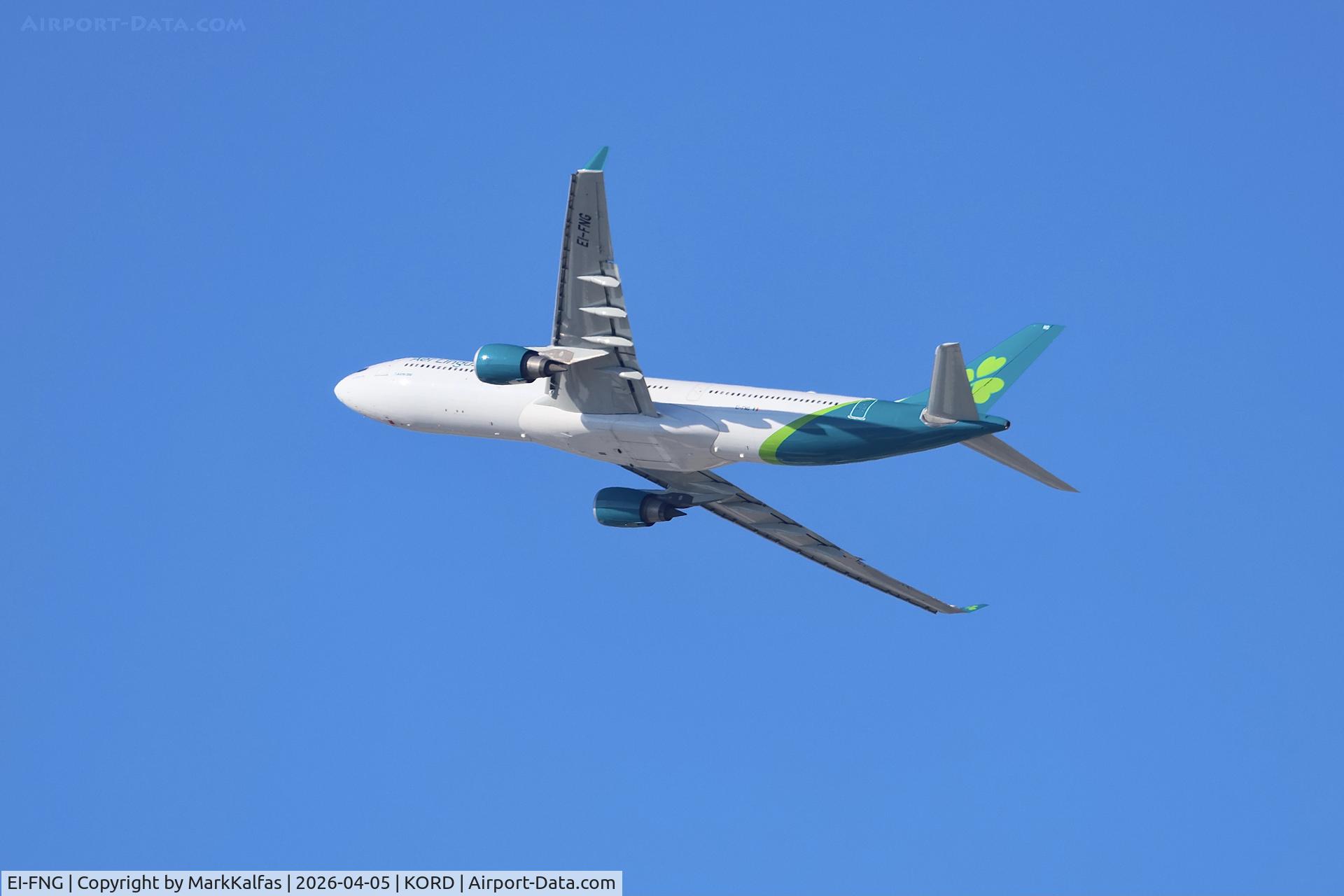 EI-FNG, 2016 Airbus A330-302, c/n 1742, A333 Aer Lingus Airbus A330-302 EI-FNG "St.Colmcille" departing 28R KORD