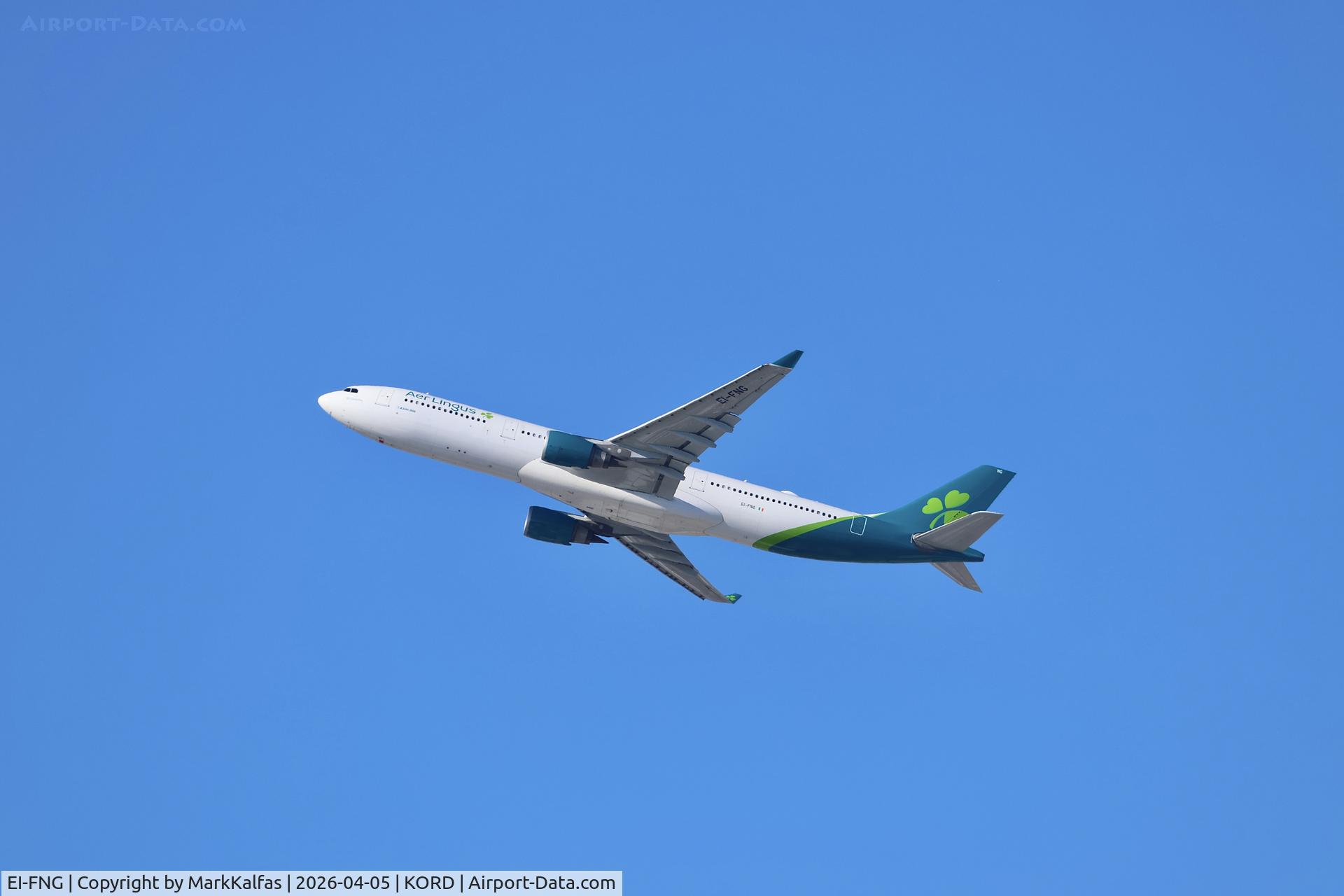 EI-FNG, 2016 Airbus A330-302, c/n 1742, A333 Aer Lingus Airbus A330-302 EI-FNG "St.Colmcille" departing 28R KORD