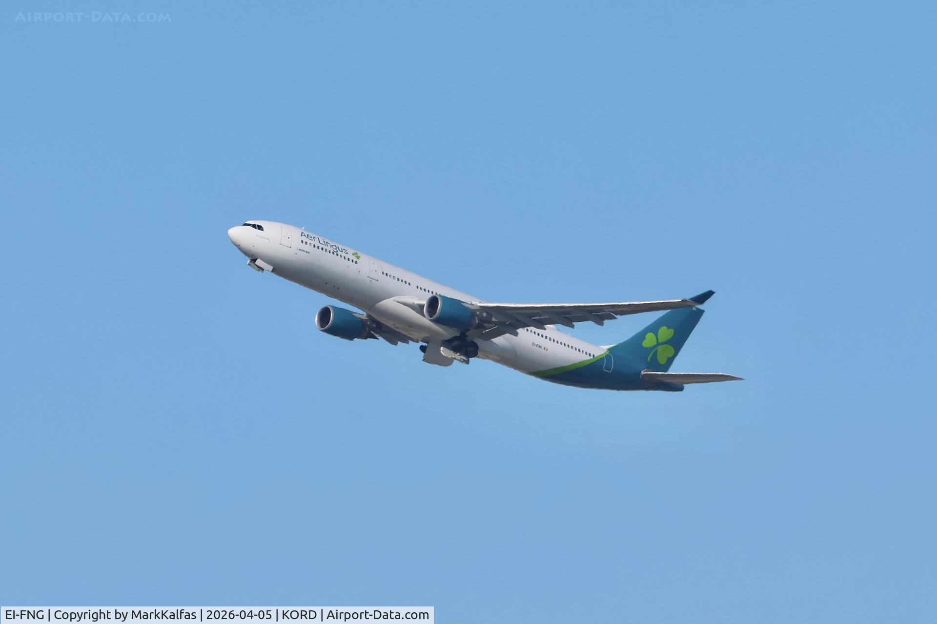 EI-FNG, 2016 Airbus A330-302, c/n 1742, A333 Aer Lingus Airbus A330-302 EI-FNG "St.Colmcille" departing 28R KORD