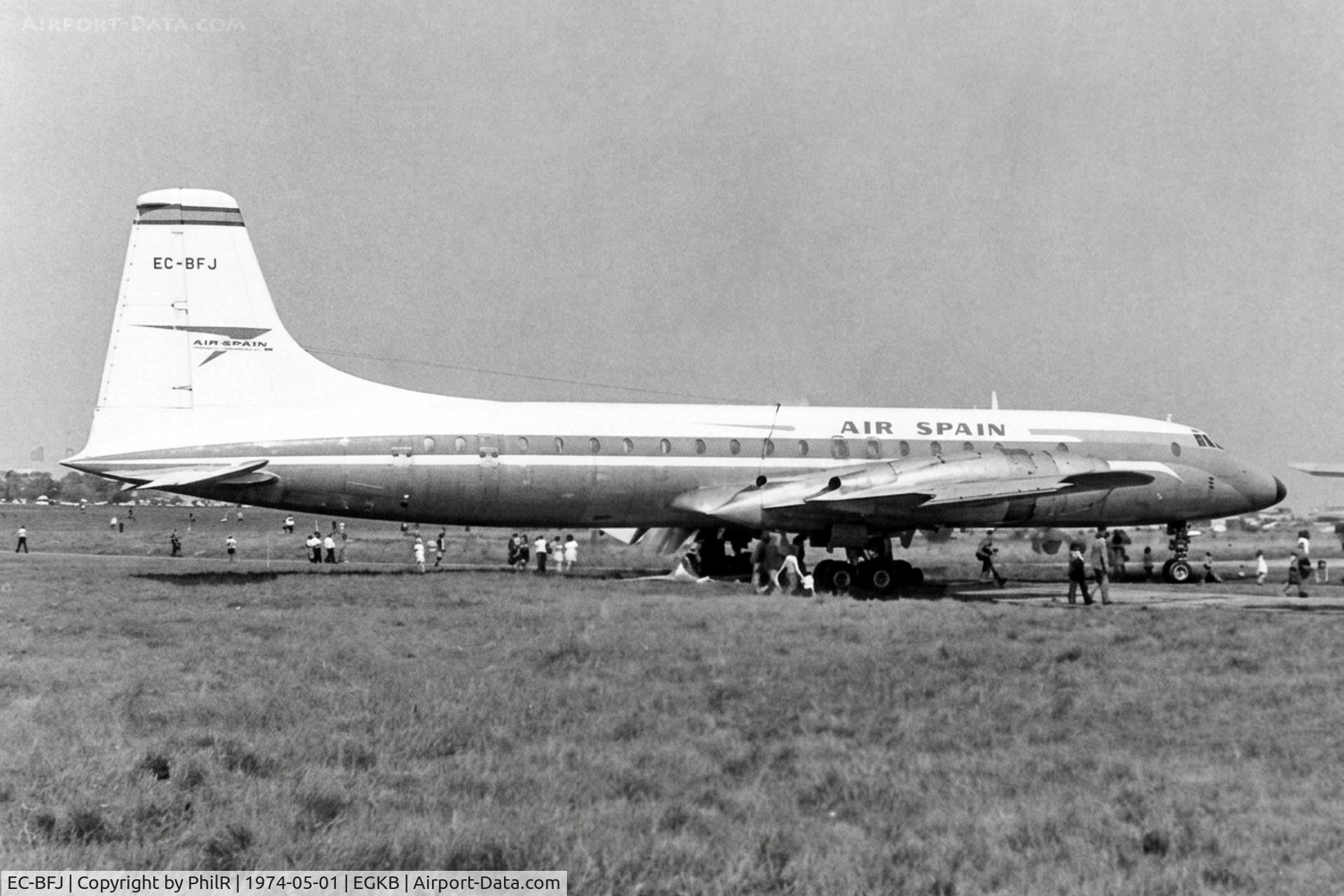 EC-BFJ, 1958 Bristol 175 Britannia 312, c/n 13429, EC-BFJ 1957 B175 Britannia 312 Air Spain Biggin Hill 
