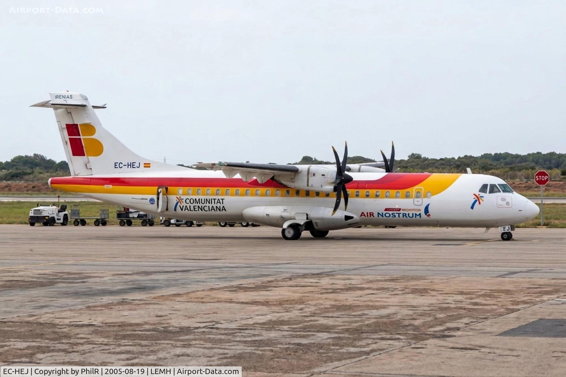 EC-HEJ, 1998 ATR 72-212A, c/n 565, EC-HEJ 1998 ATR72 Iberia Menorca 
