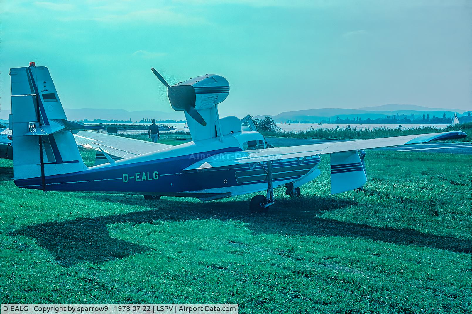 D-EALG, 1973 Lake LA-4-200 Buccaneer Buccaneer, c/n 558, Parked at Wangen-Lachen airfield. Scanned from a slide.
