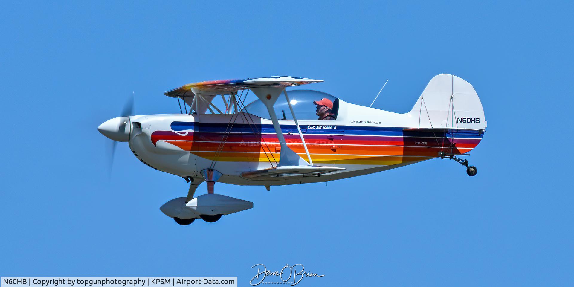 N60HB, Christen Eagle II, c/n CP-75, Stunt plane landing at Pease