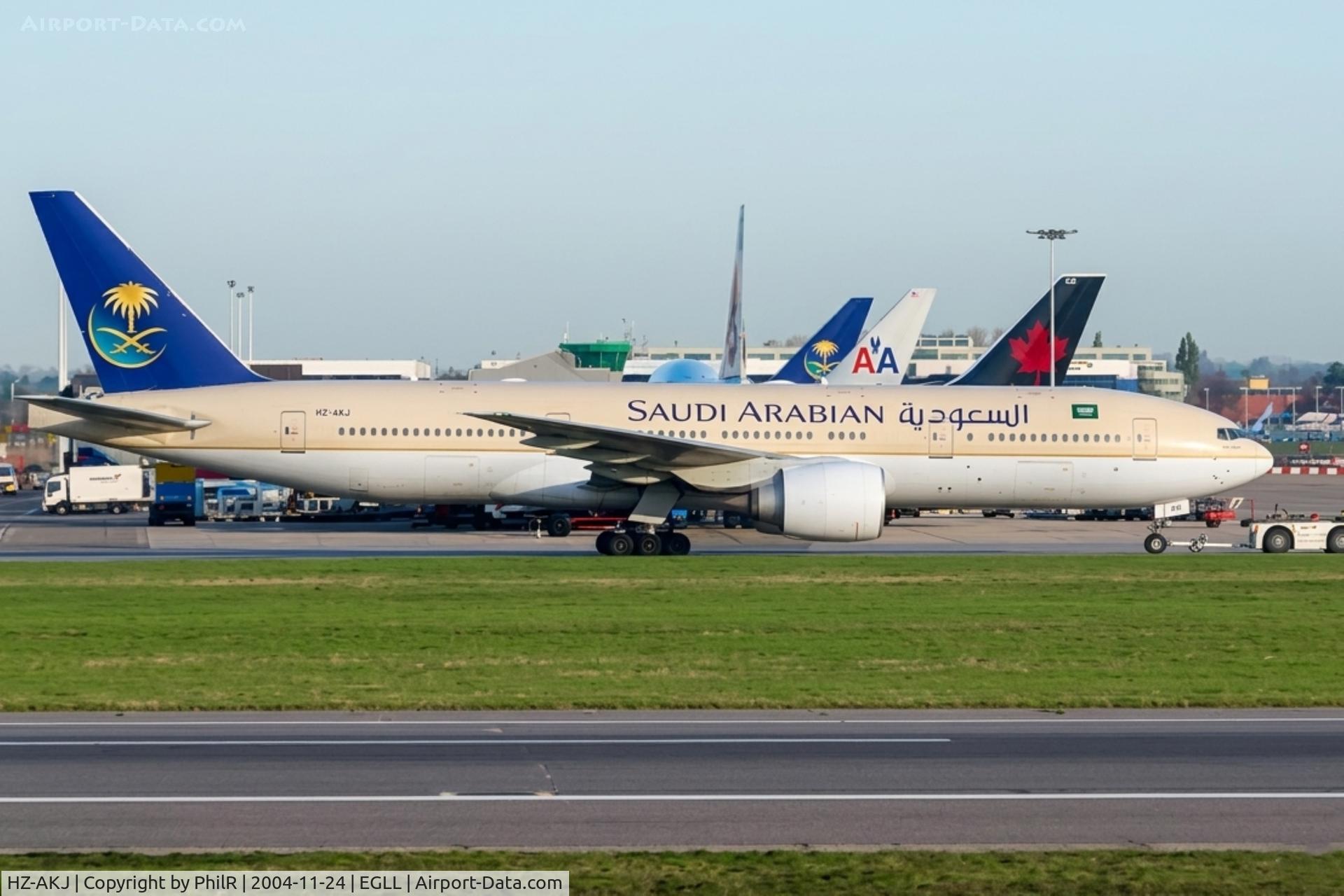 HZ-AKJ, 1998 Boeing 777-268/ER, c/n 28353 l/n 147, HZ-AKJ 1998 B777-200 Saudia LHR 
