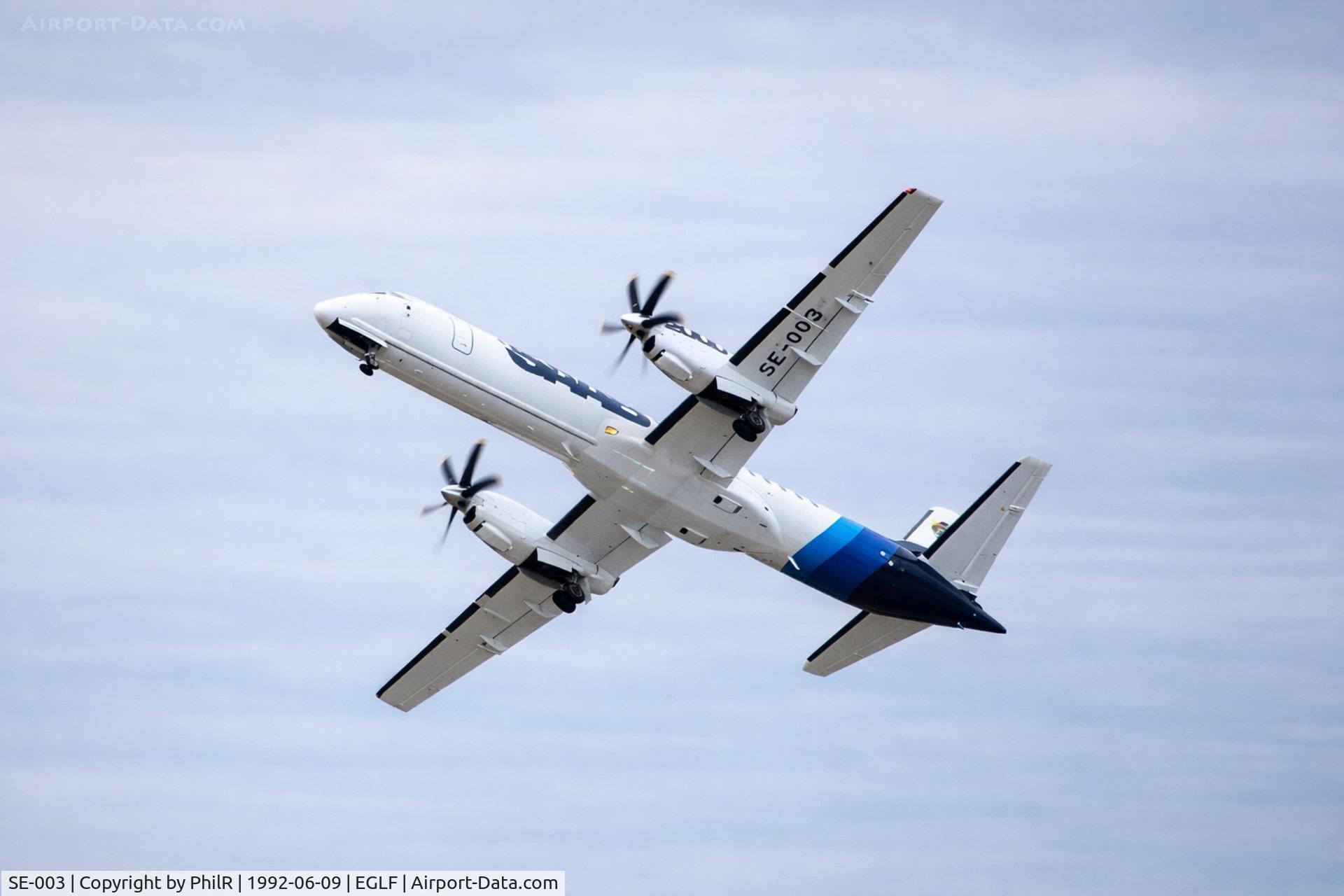 SE-003, 1992 Saab 2000, c/n 2000-003, SE-003 1992 SAAB 2000 SBAC 
