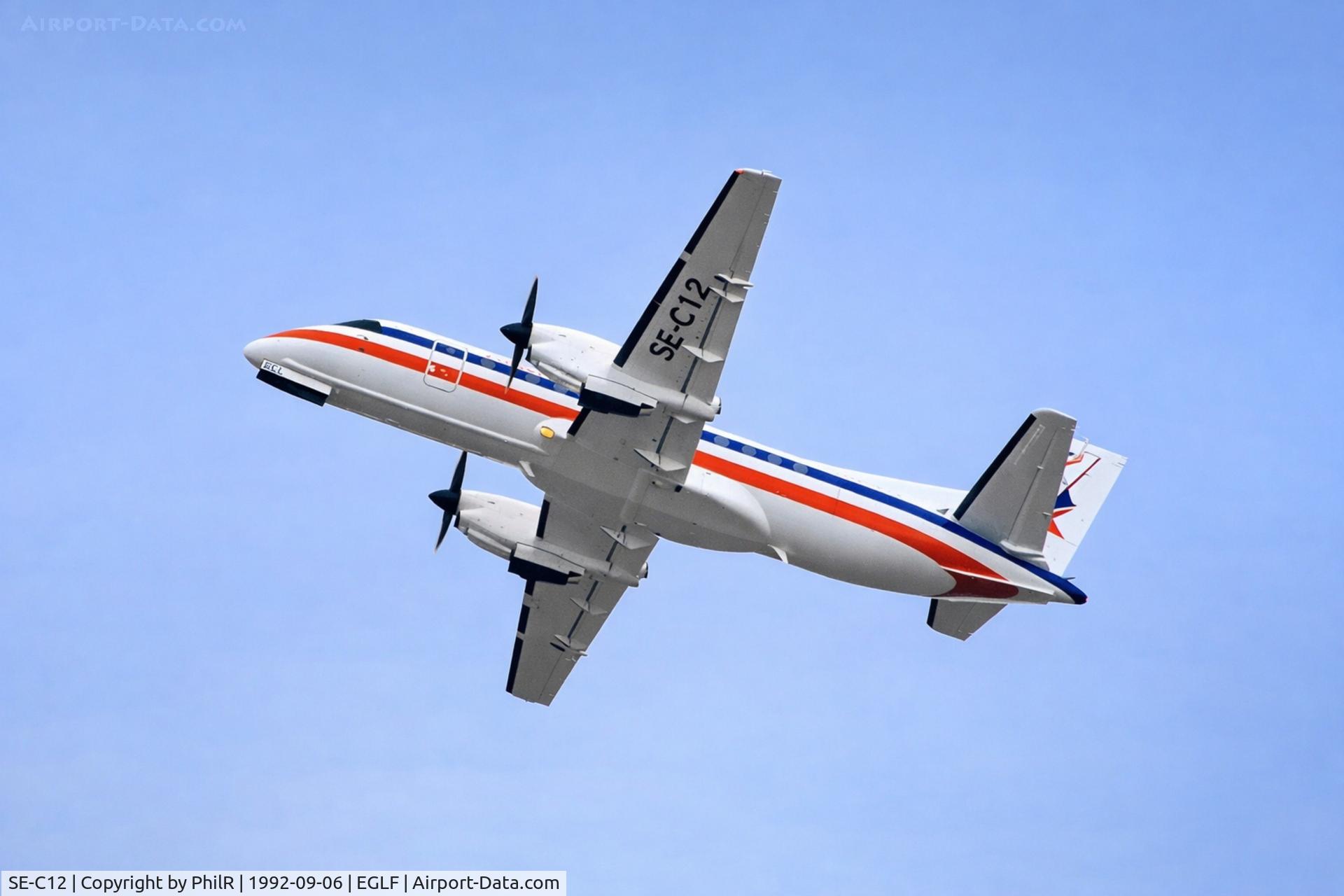 SE-C12, 1992 Saab 340B, c/n 340B-312, SE-C12 1992 SAAB 340A American Eagle SBAC 09.92(2).jpg
