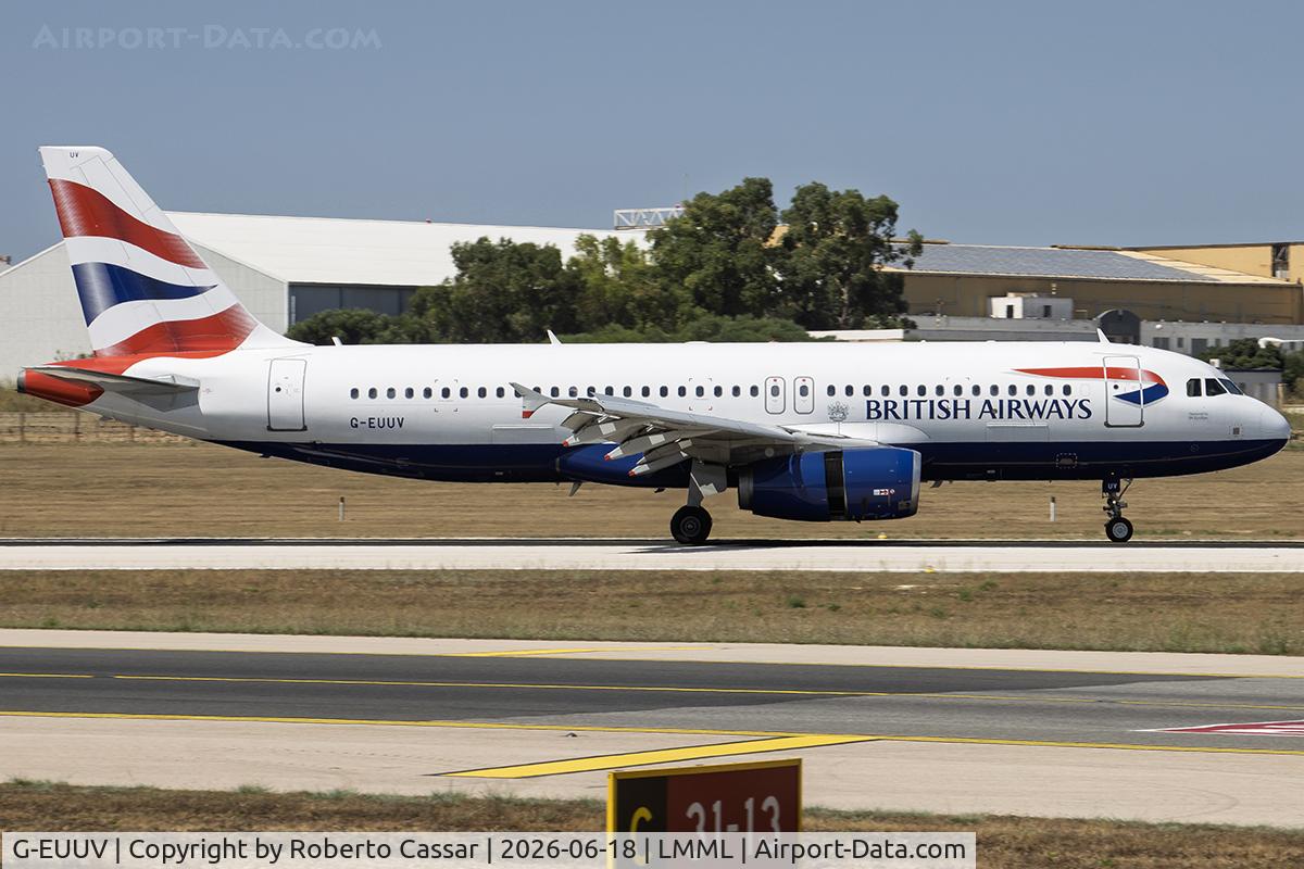 G-EUUV, 2008 Airbus A320-232, c/n 3468, Runway 31