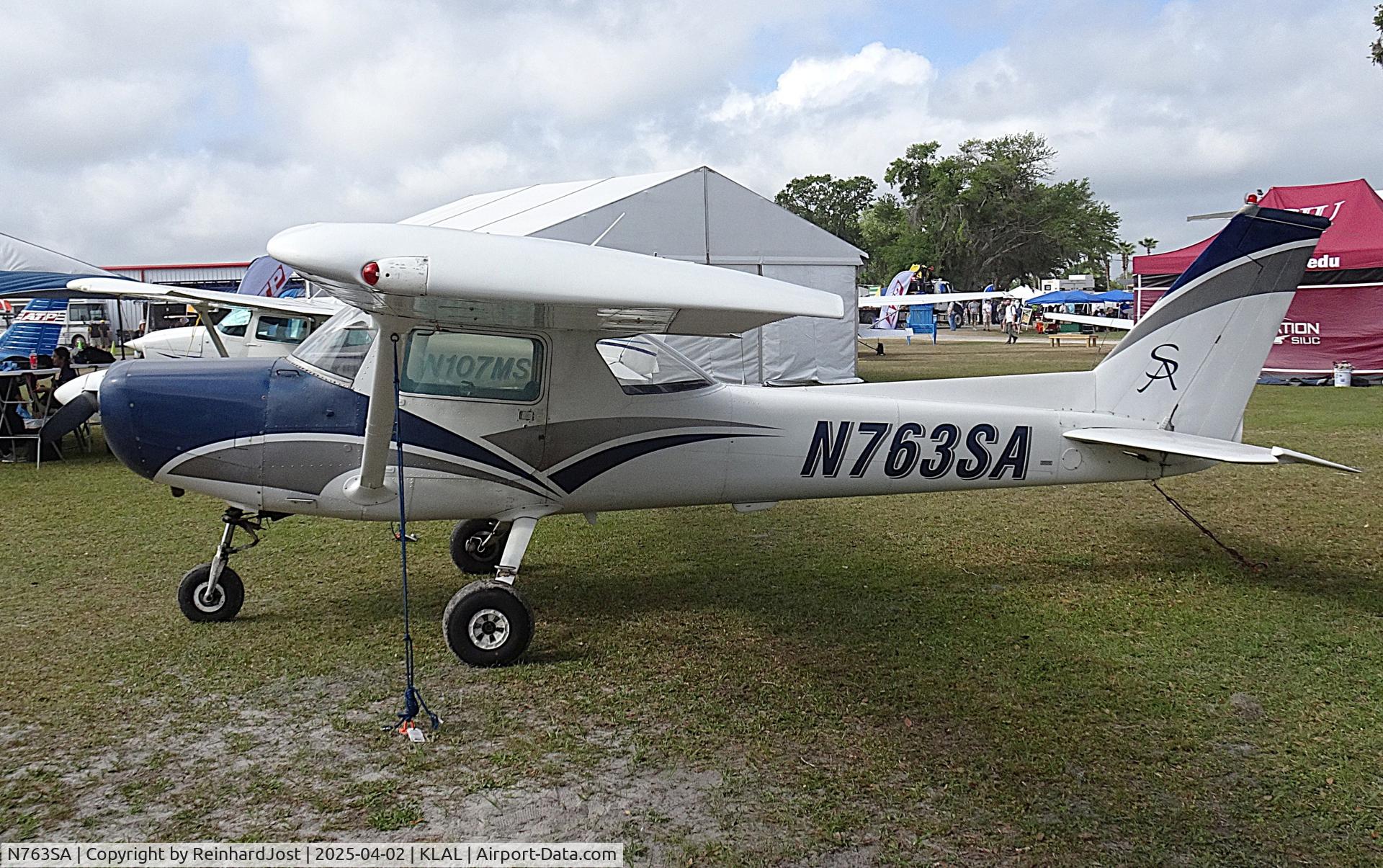 N763SA, 1978 Cessna 152, c/n 15283073, Sunrise Aviation Cessna 152 (ex-N46555) at Lakeland, FL during Sun'n'Fun 2025