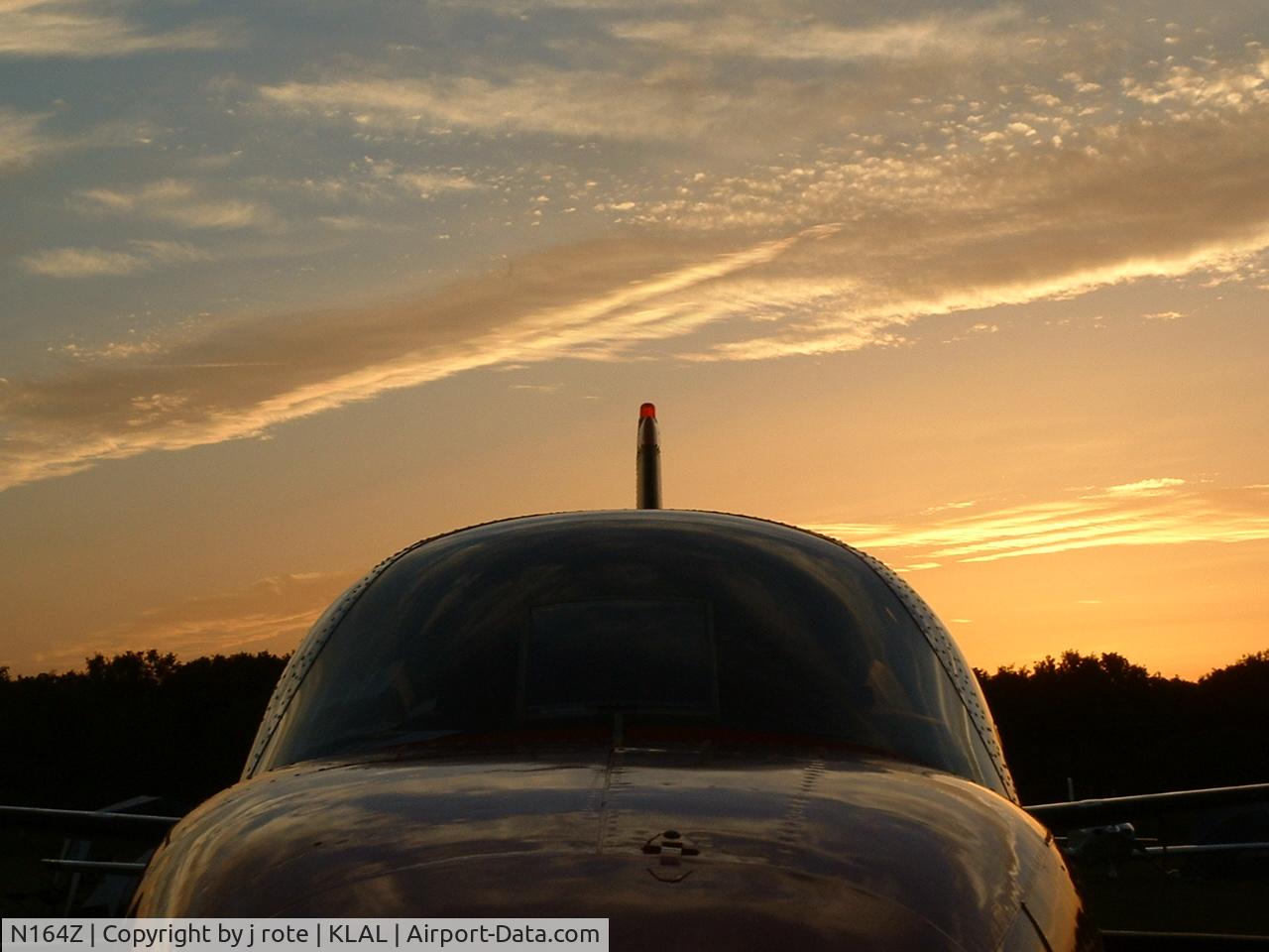N164Z, 1980 Beech 58P Baron C/N TJ-290, sunset sun n fun 2005 life is good