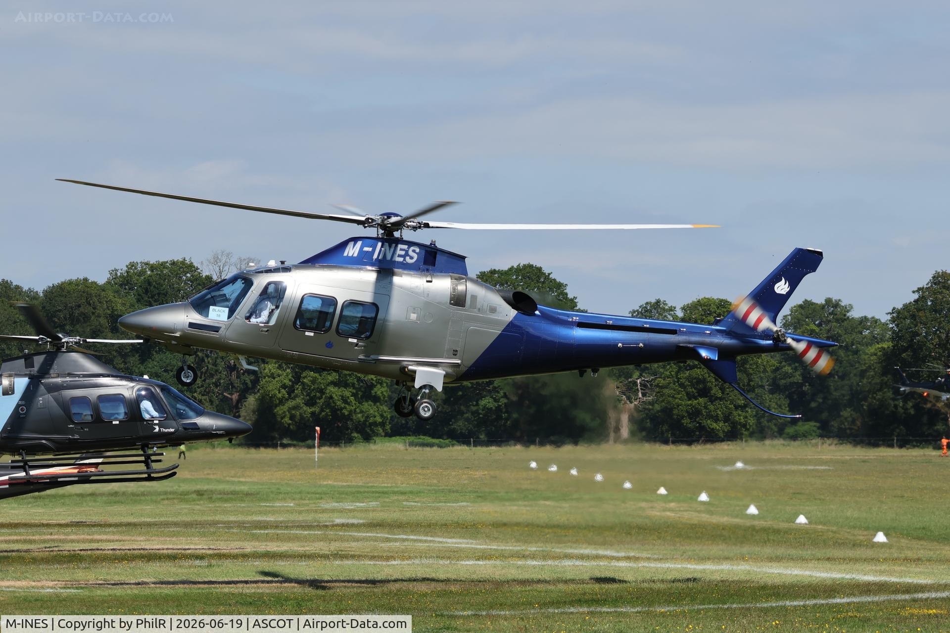M-INES, 2012 AgustaWestland AW-109SP GrandNew, c/n 22282, M-INES 2012 Agusta Westland AW109SP Grand New Ascot Heliport 19.06.26 (1).JPG
