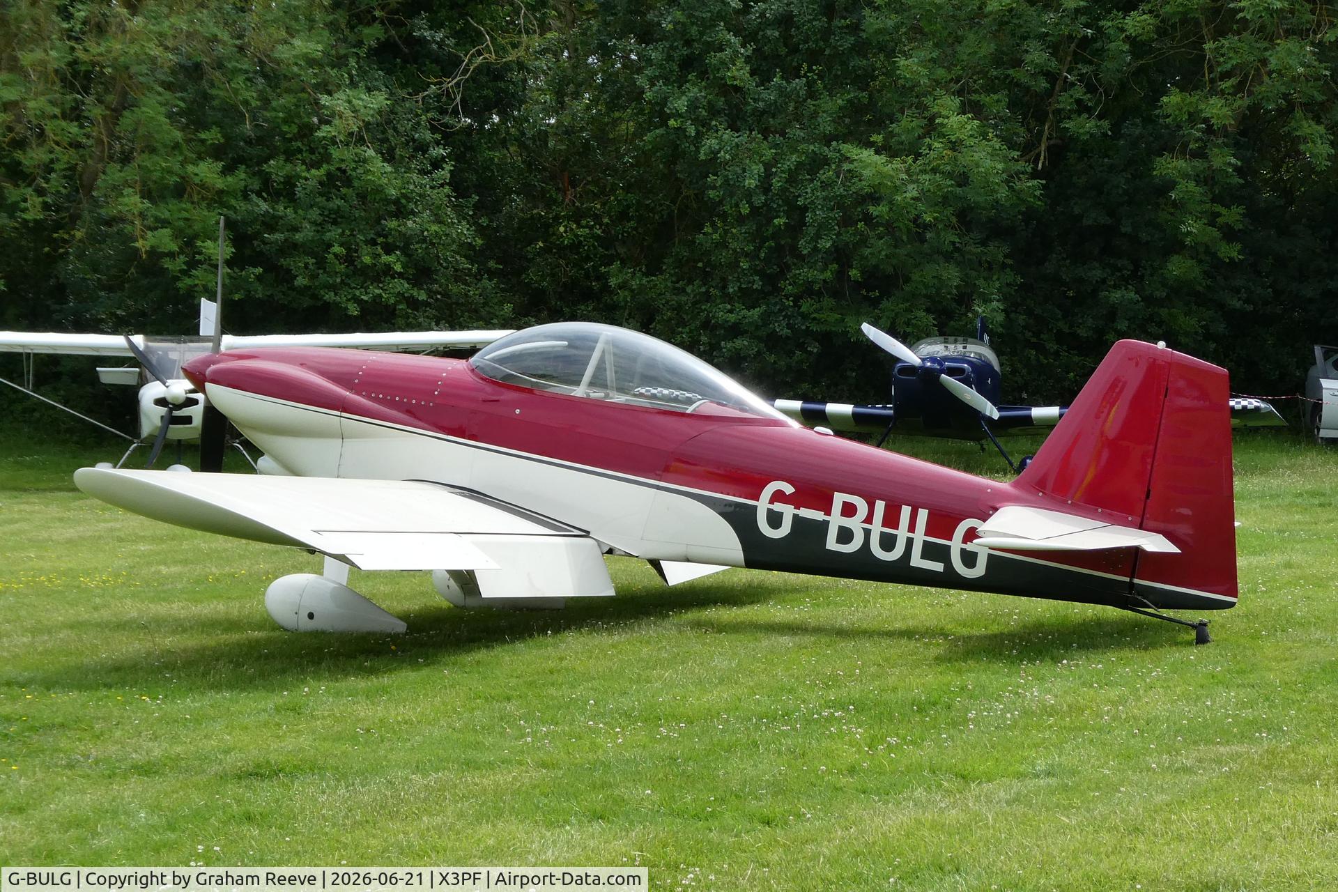 G-BULG, 1989 Vans RV-4, c/n JRV4-1, Just landed at Priory Farm for the 2026 Fathers Day Fly In.