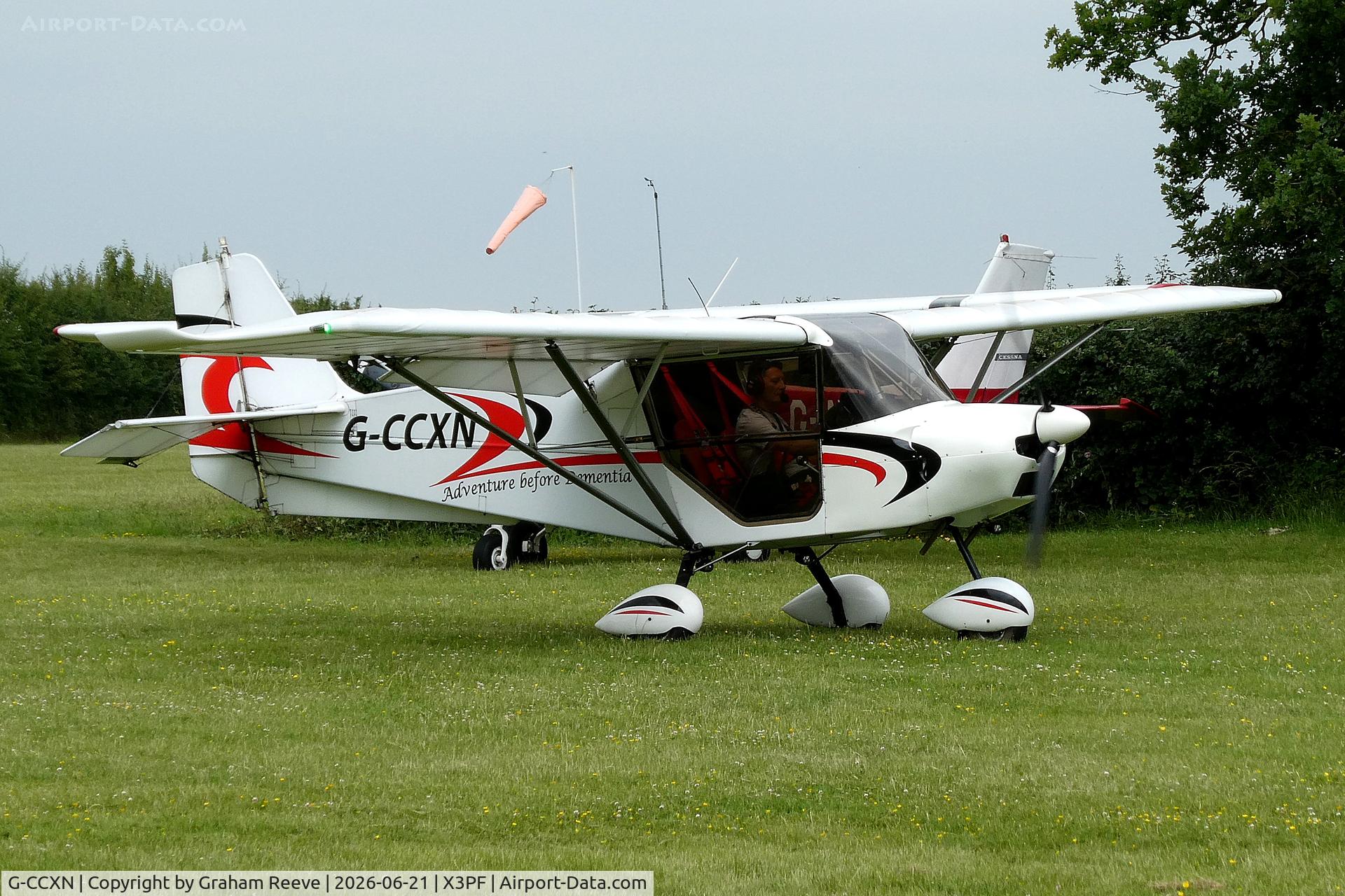 G-CCXN, 2004 Best Off Skyranger 912(2), c/n BMAA/HB/323, Just landed at Priory Farm for the 2026 Fathers Day Fly In.