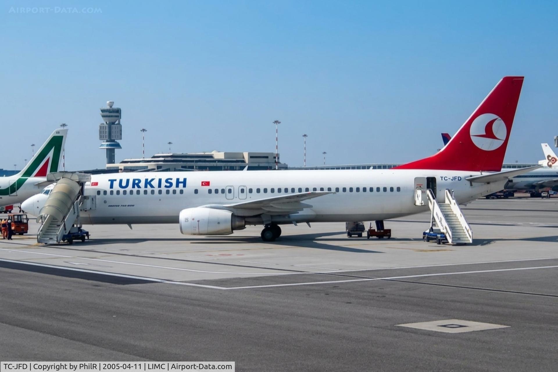 TC-JFD, 1998 Boeing 737-8F2, c/n 29766 l/n 87, TC-JFD 2008 B737-800 THY MXP 
