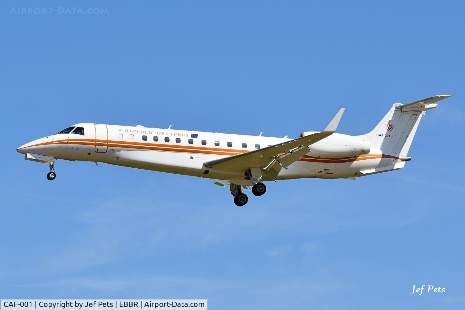 CAF-001, 2001 Embraer EMB-135BJ Legacy 600, c/n 145484, Landing at Brussels Airport on 18-06-2026.
