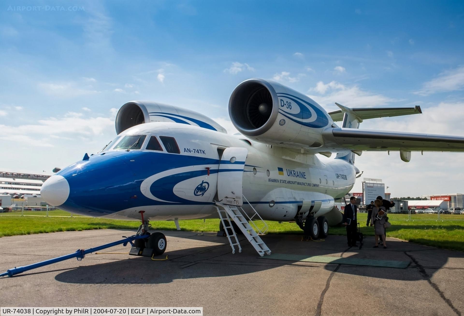 UR-74038, 1998 Antonov An-74TK-200, c/n 36547097933, UR-74038 1998 Antanov An-74TK-200 Antanov SBAC
