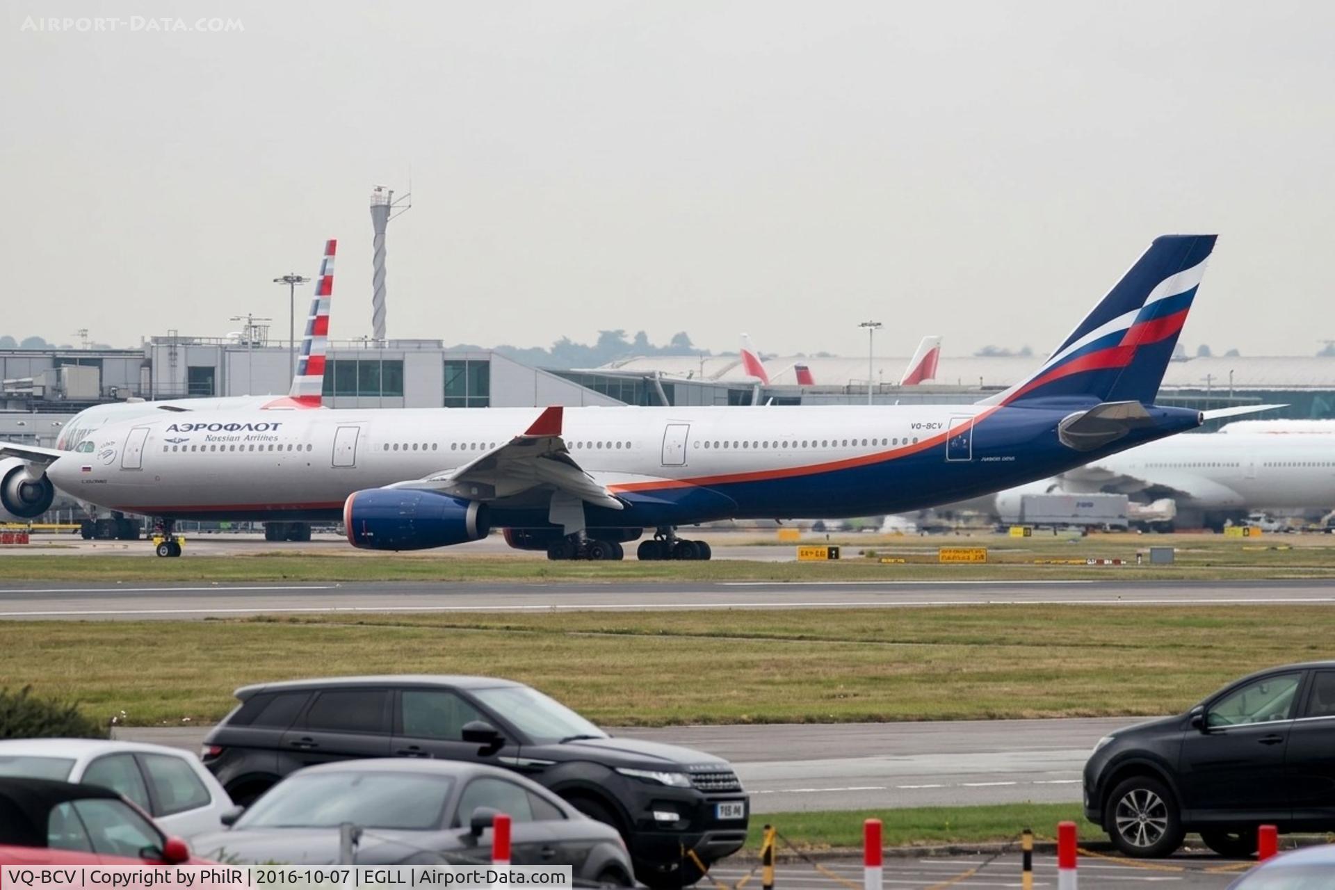 VQ-BCV, 2009 Airbus A330-343X, c/n 1072, VQ-BCV 2009 A330-300 Aeroflot LHR
