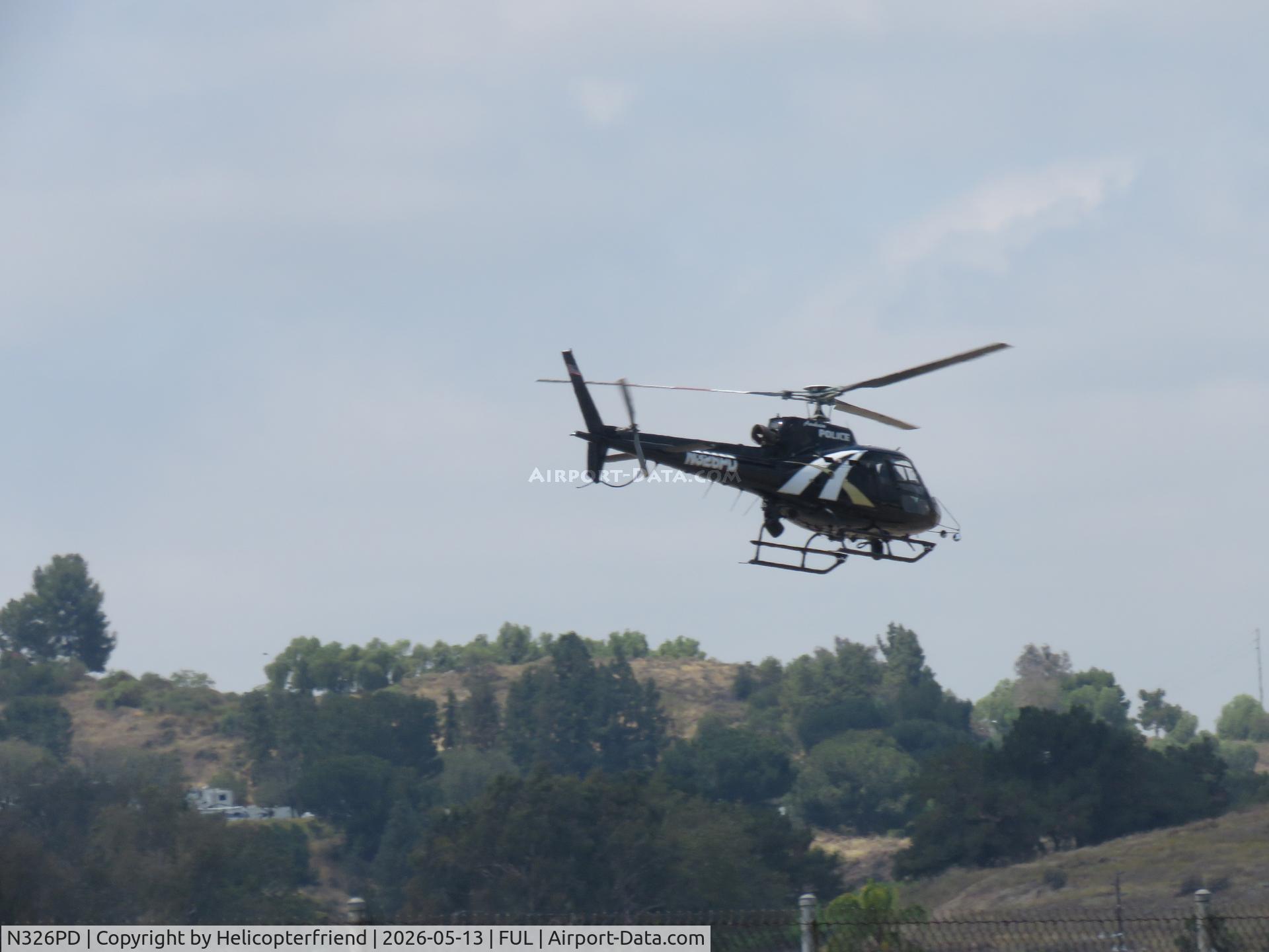 N326PD, 2008 Aerospatiale AS-350B-2 Ecureuil, c/n 4555, Westbound for patrol