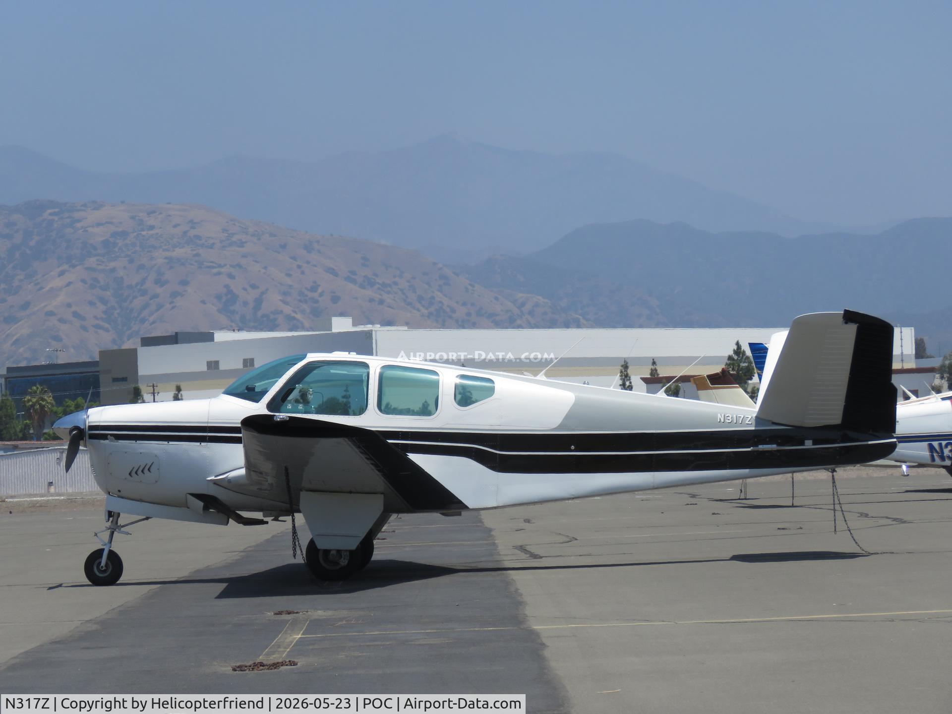 N317Z, 1960 Beech M35 Bonanza, c/n D-6540, Parked in transit parking