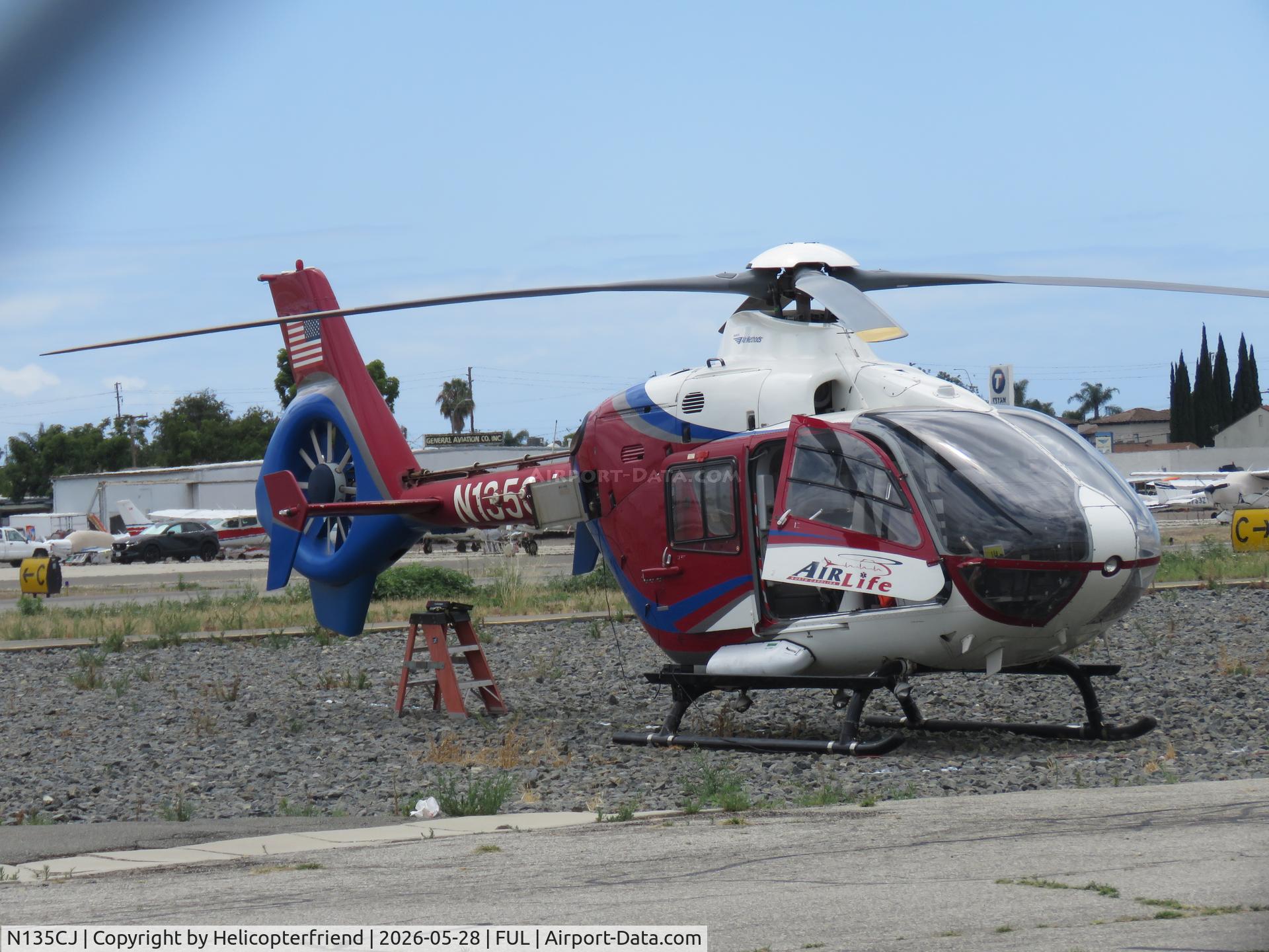 N135CJ, 2006 Eurocopter EC-135T-2, c/n 0495, Parked on the north-east side