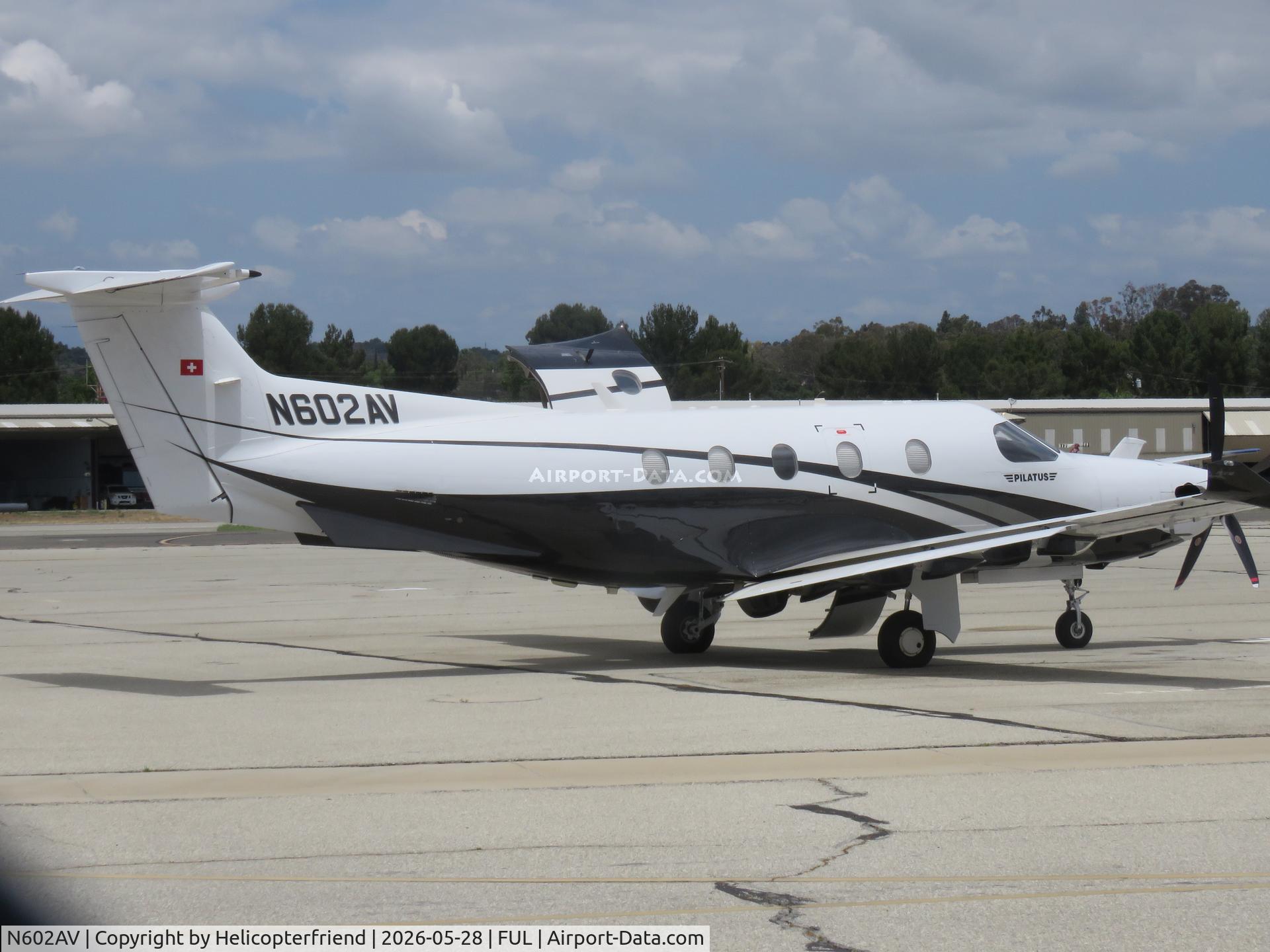 N602AV, 2017 Pilatus PC-12/47E, c/n 1738, Parked in transit parking