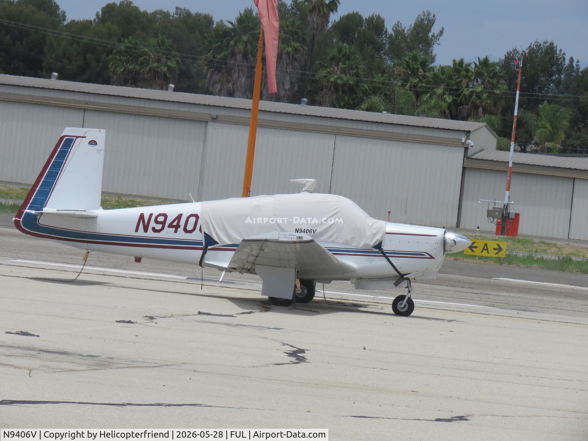 N9406V, 1969 Mooney M20C Ranger Ranger, c/n 700034, Covered and Parked