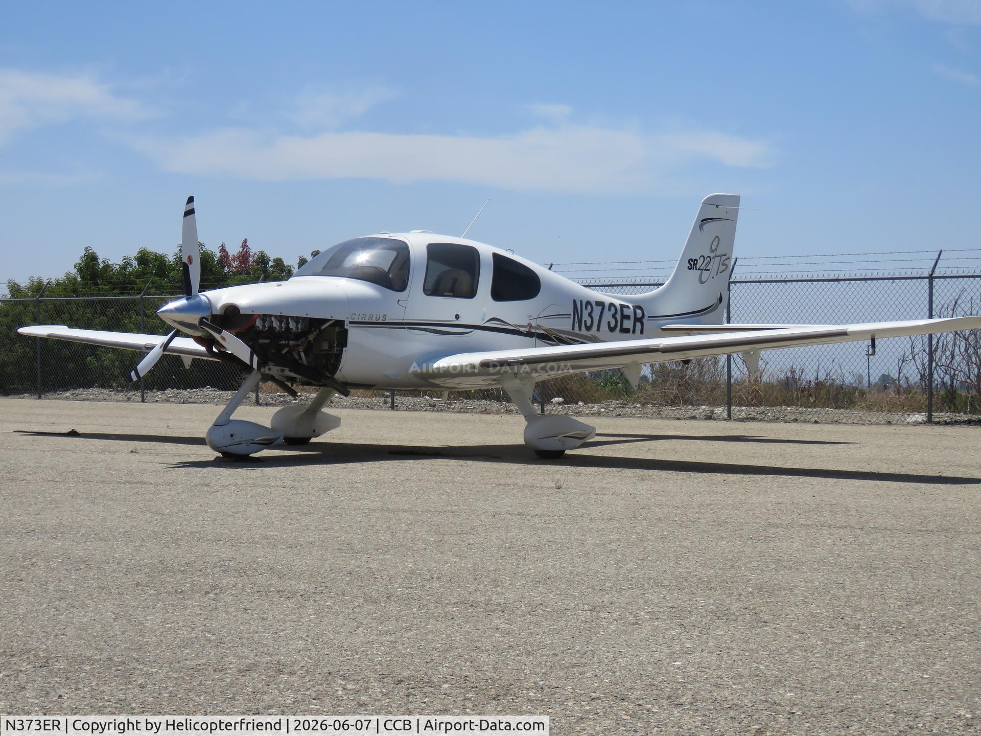N373ER, 2006 Cirrus SR22 GTS, c/n 1923, Having engine worked on