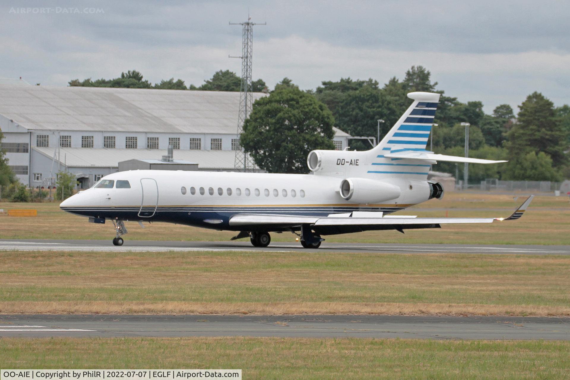 OO-AIE, 2020 Dassault Falcon 7X, c/n 289, OO-AIE 2020 Dassault Falcon 7X Farnborough 

