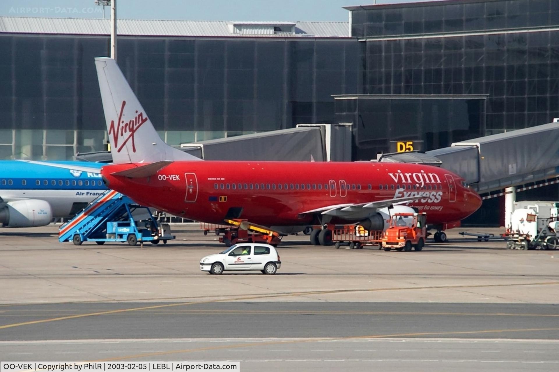 OO-VEK, 1989 Boeing 737-405, c/n 24270 l/n 1726, OO-VEK 1989 B737-400 Virgin Express BCN 