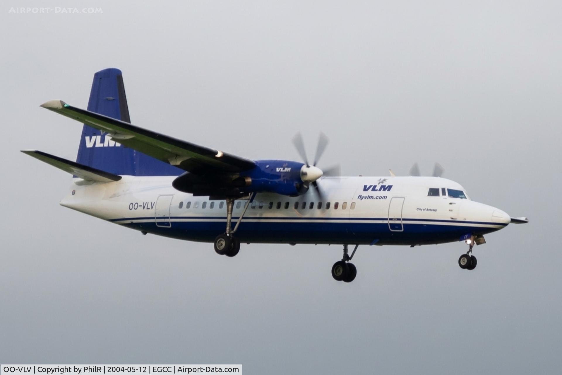 OO-VLV, 1989 Fokker 50, c/n 20160, OO-VLV 1989 Fokker 50 VLM MAN 