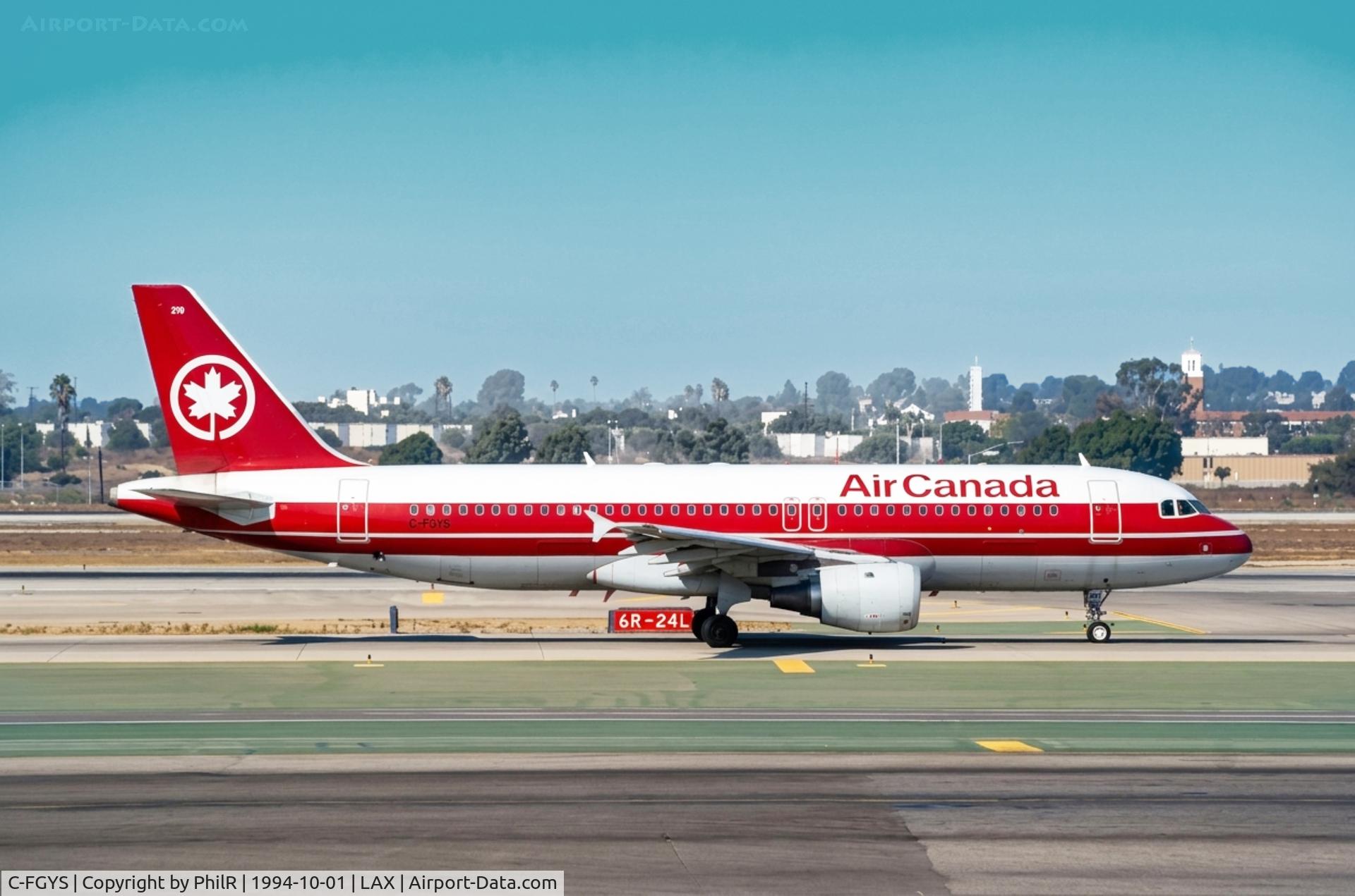 C-FGYS, 1991 Airbus A320-211, c/n 255, C-FGYS 1991 A320-200 Air Canada LAX