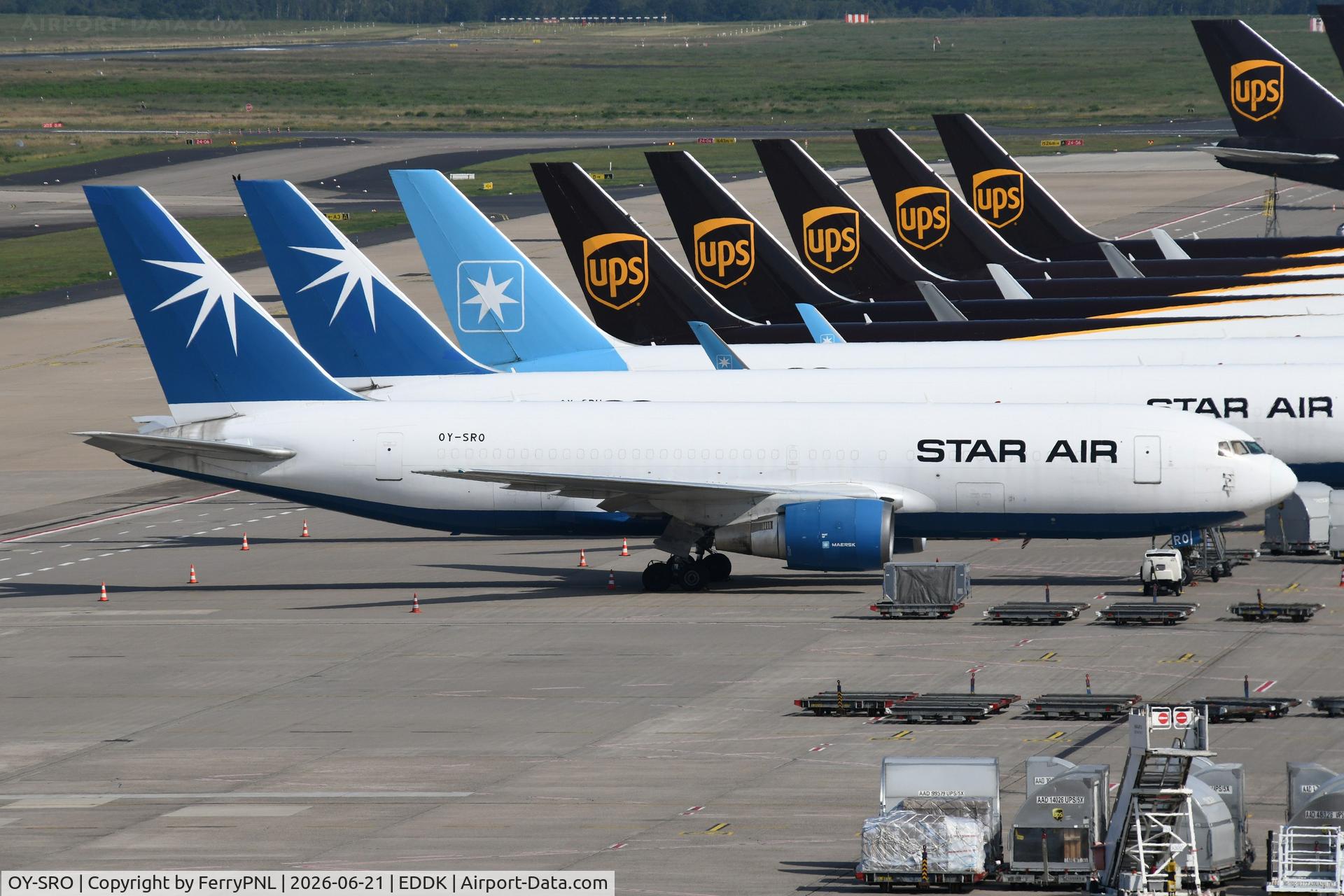 OY-SRO, 1994 Boeing 767-25E(BDSF), c/n 27194, Maersk Air Cargo B762F still in Star Air livery