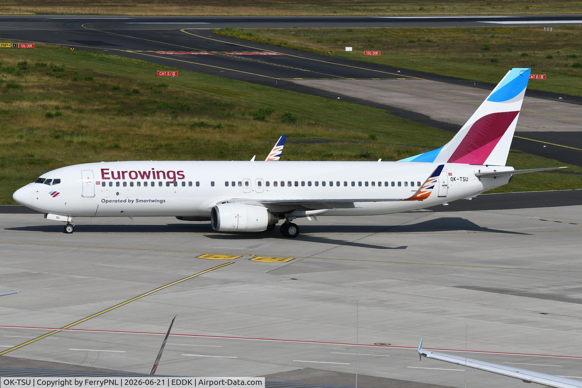 OK-TSU, 2010 Boeing 737-8FZ, c/n 31717 l/n 3237, Smartwings B738 operating out of CGN on behalf of Eurowings
