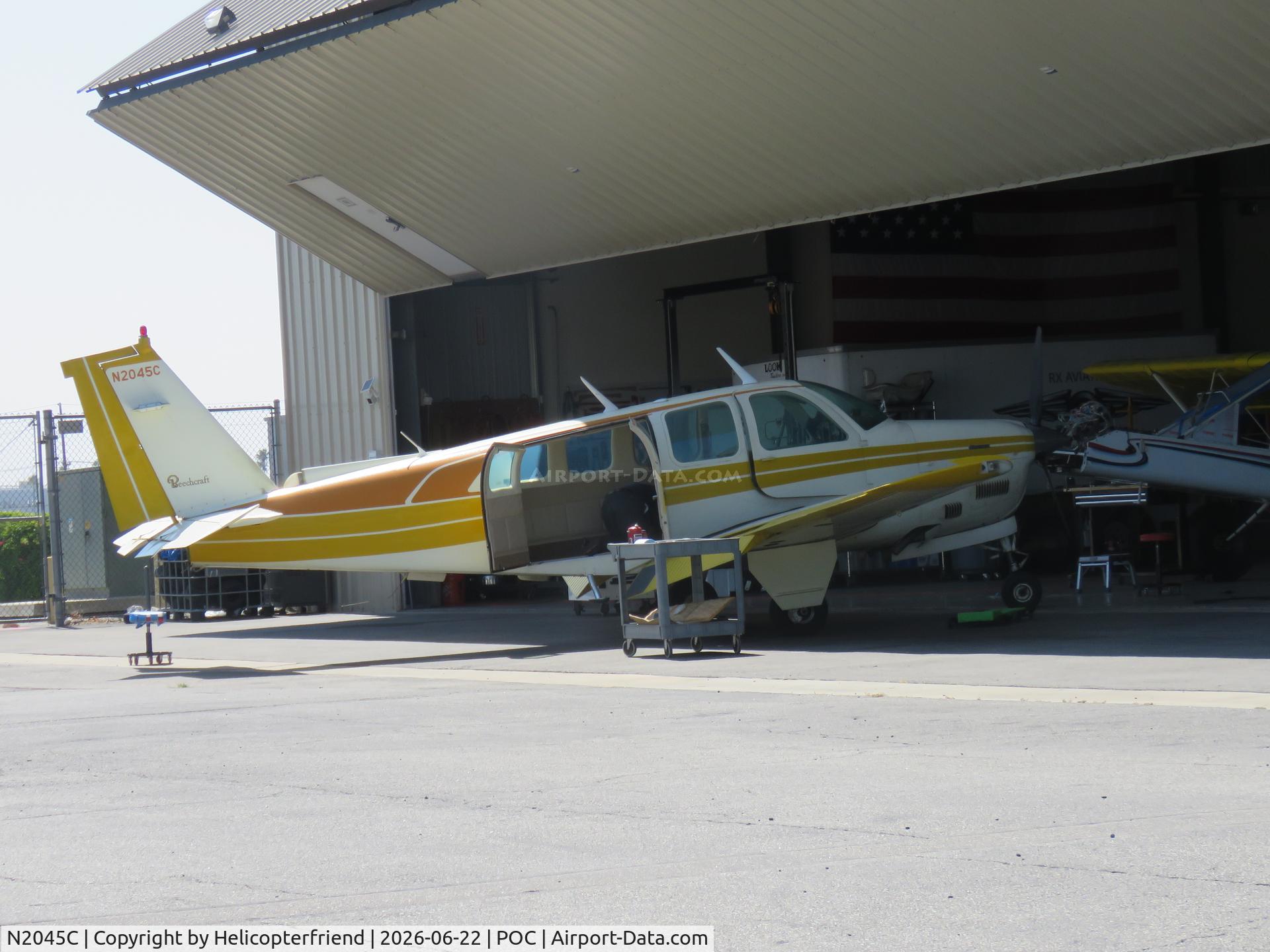 N2045C, 1978 Beech A36 Bonanza 36, c/n E-1392, Being worked on