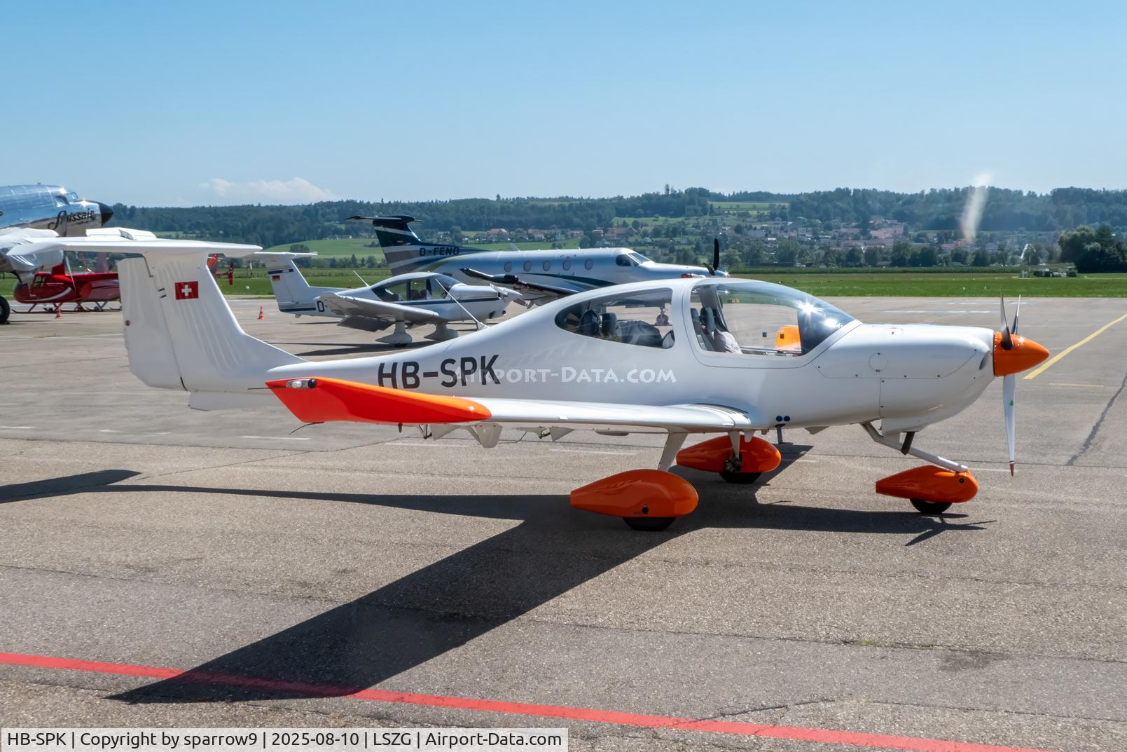 HB-SPK, 2001 Diamond DA-40 Diamond Star, c/n 40.046, A rare visitor to Grenchen