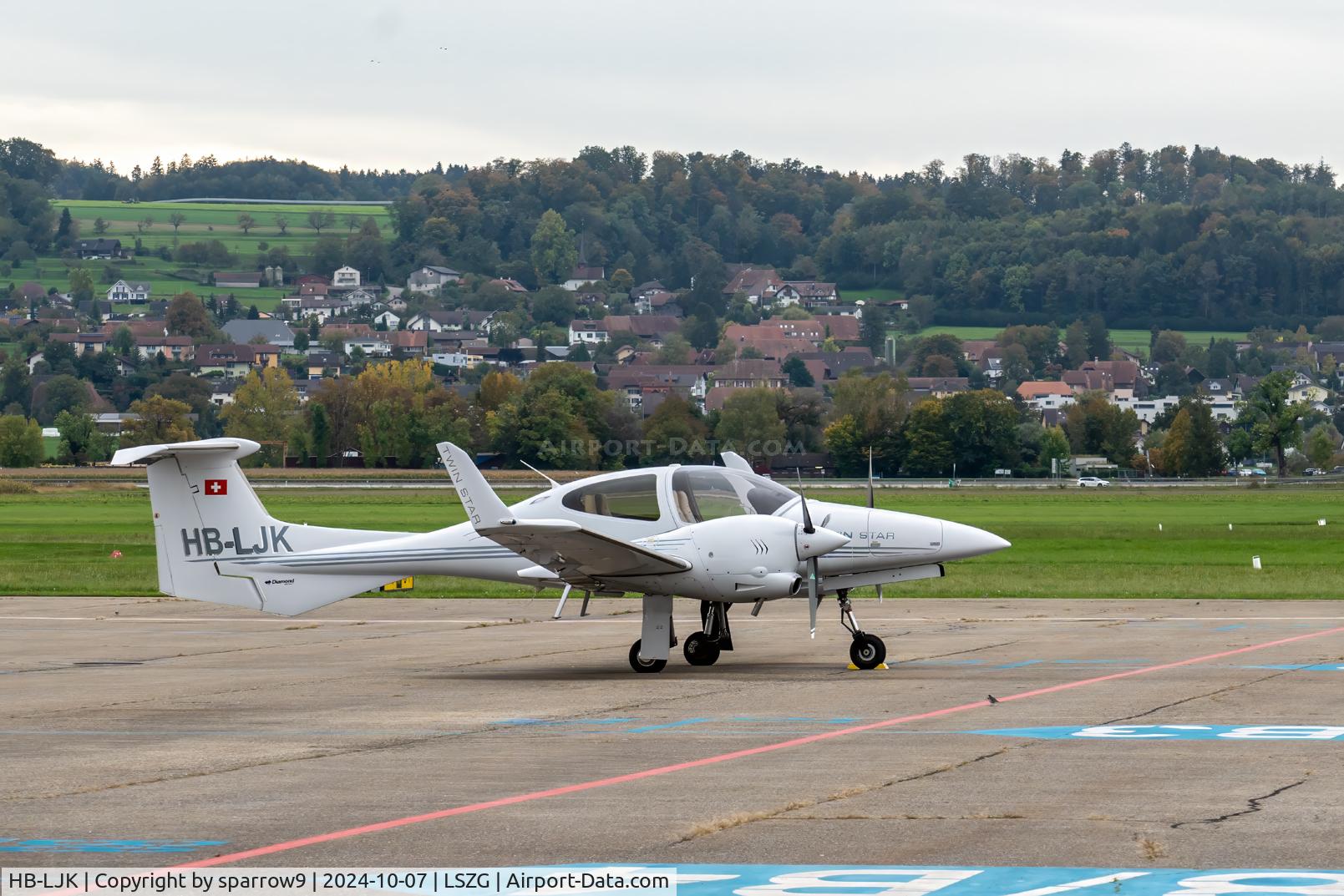 HB-LJK, 2006 Diamond DA-42 Twin Star, c/n 42.025, Parked at Grenchen