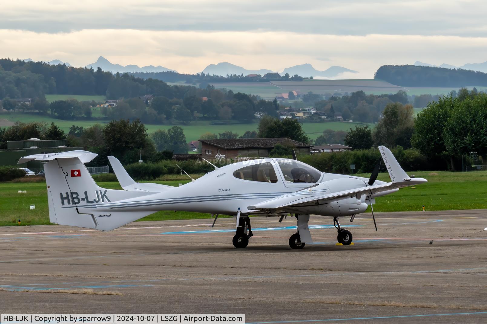 HB-LJK, 2006 Diamond DA-42 Twin Star, c/n 42.025, Parked at Grenchen