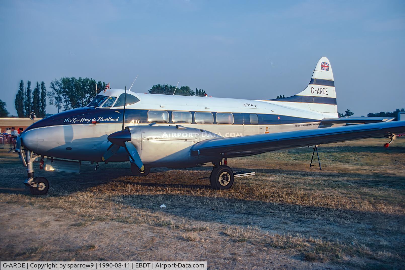 G-ARDE, 1956 De Havilland DH-104 Dove 6, c/n 04469, From this side it looks civil
