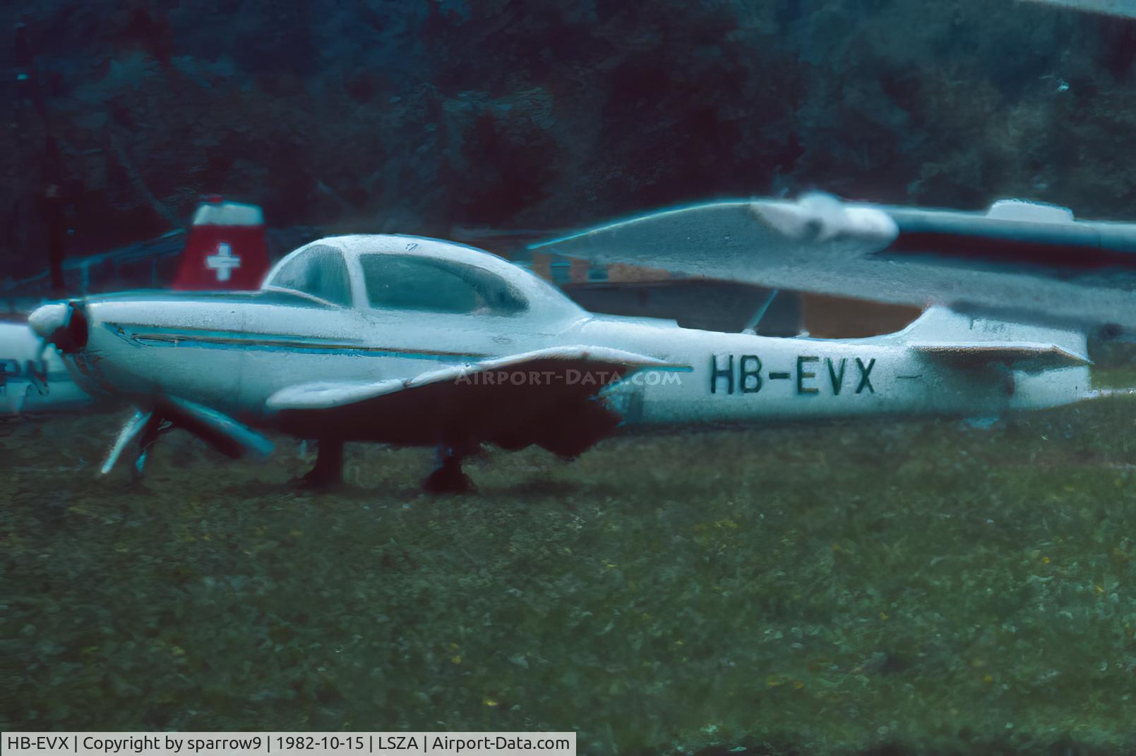 HB-EVX, 1954 Piaggio P-149, c/n 192, An enlarged and edited part of a slide