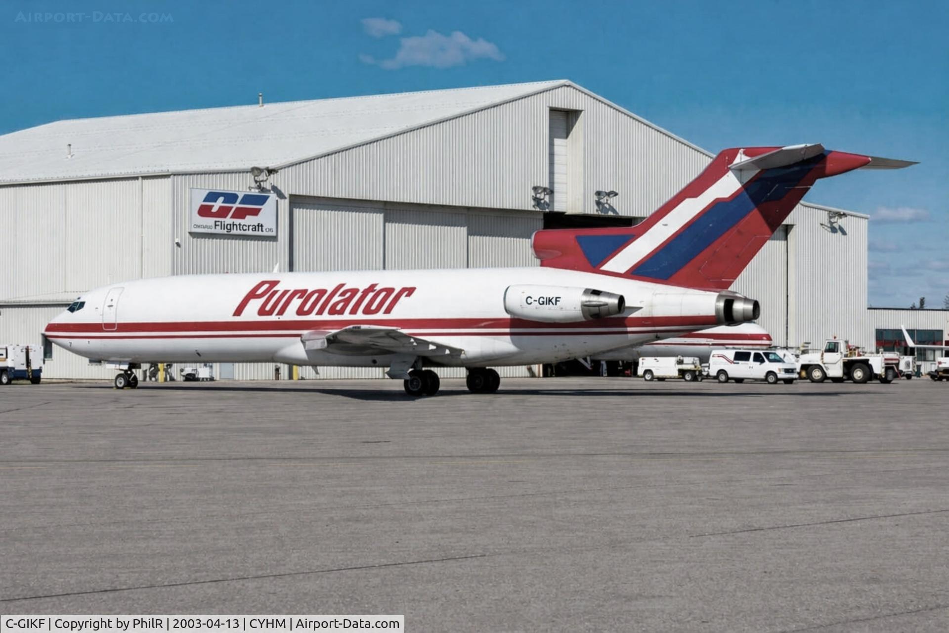 C-GIKF, 1973 Boeing 727-227, c/n 20772, C-GIKF (N426BN, N551PE, N99763) 1973 B727-200F Purolator Hamilton